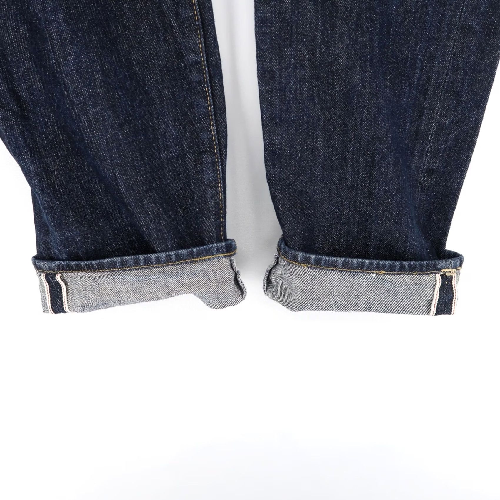 Fender Bitter Ender Jeans Black Blue Not Rigid 31x28 Dark Blue Selvedge Japanese Denim Straight Slim 5-Pocket Mens Denim Size US 38 / EU 54 - 4 Thumbnail