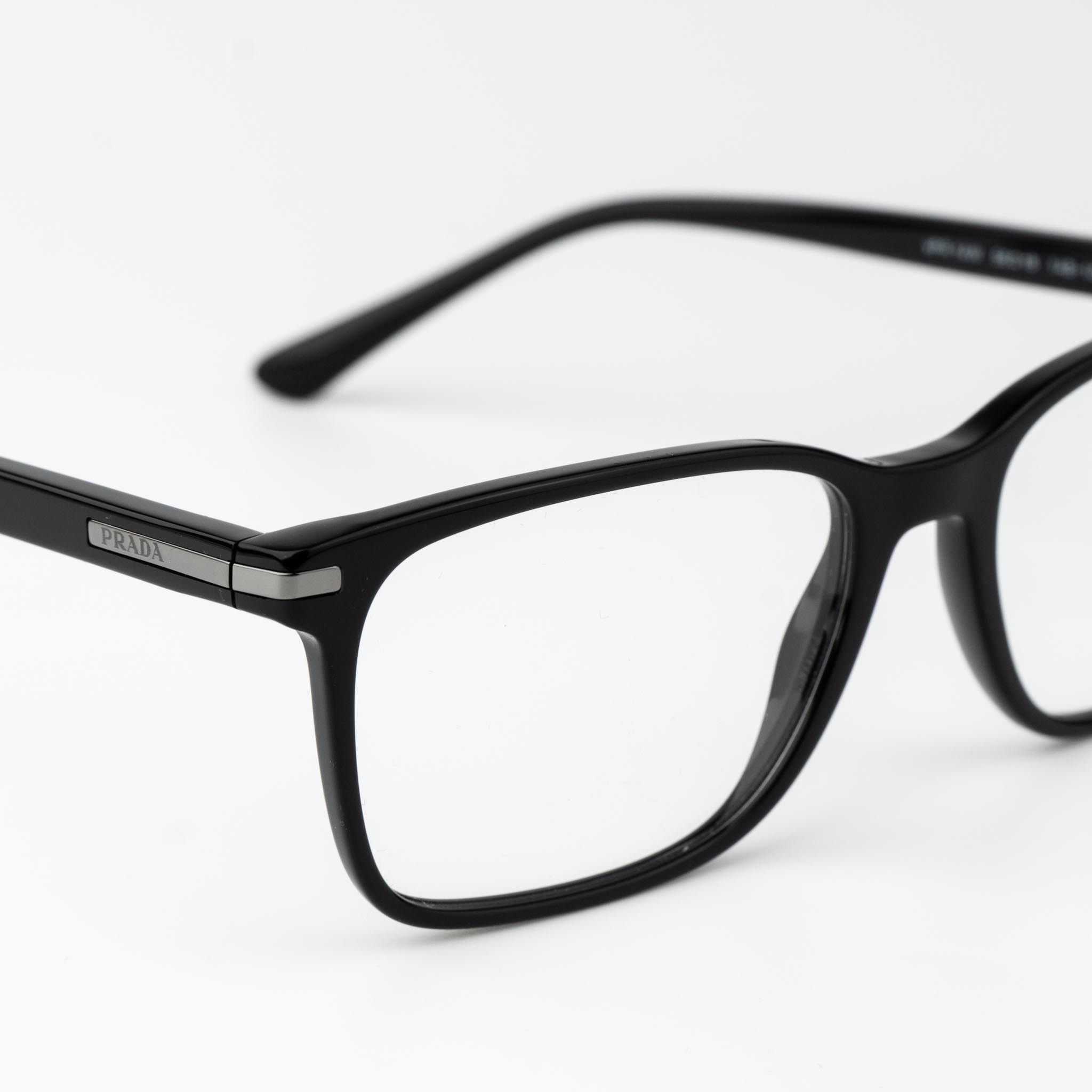 Prada Prada Men Eyeglasses Black Square PR14WV 1AB1O1 BRAND NEW Size ONE SIZE - 6 Thumbnail