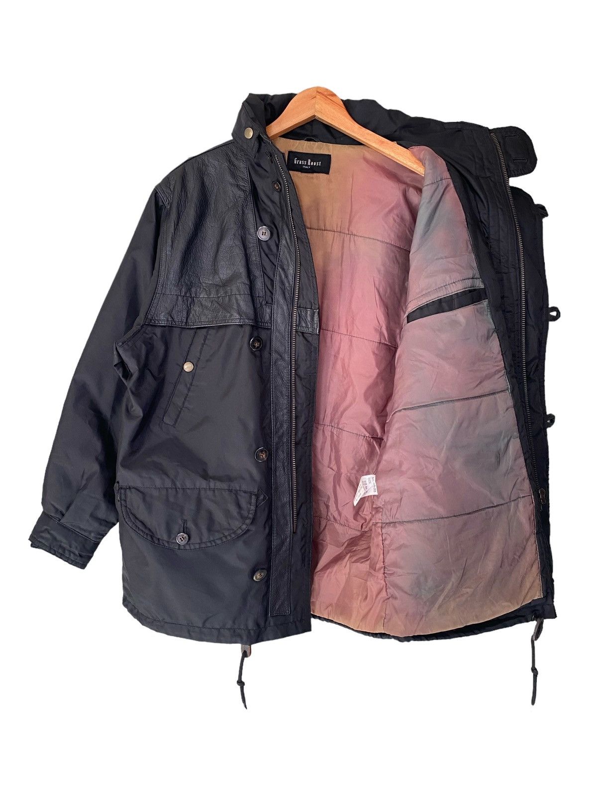 Grassroots California × If Only Was True × Vintage Vintage GRASS ROOST Leather Nylon Jacket Size US M / EU 48-50 / 2 - 16 Thumbnail