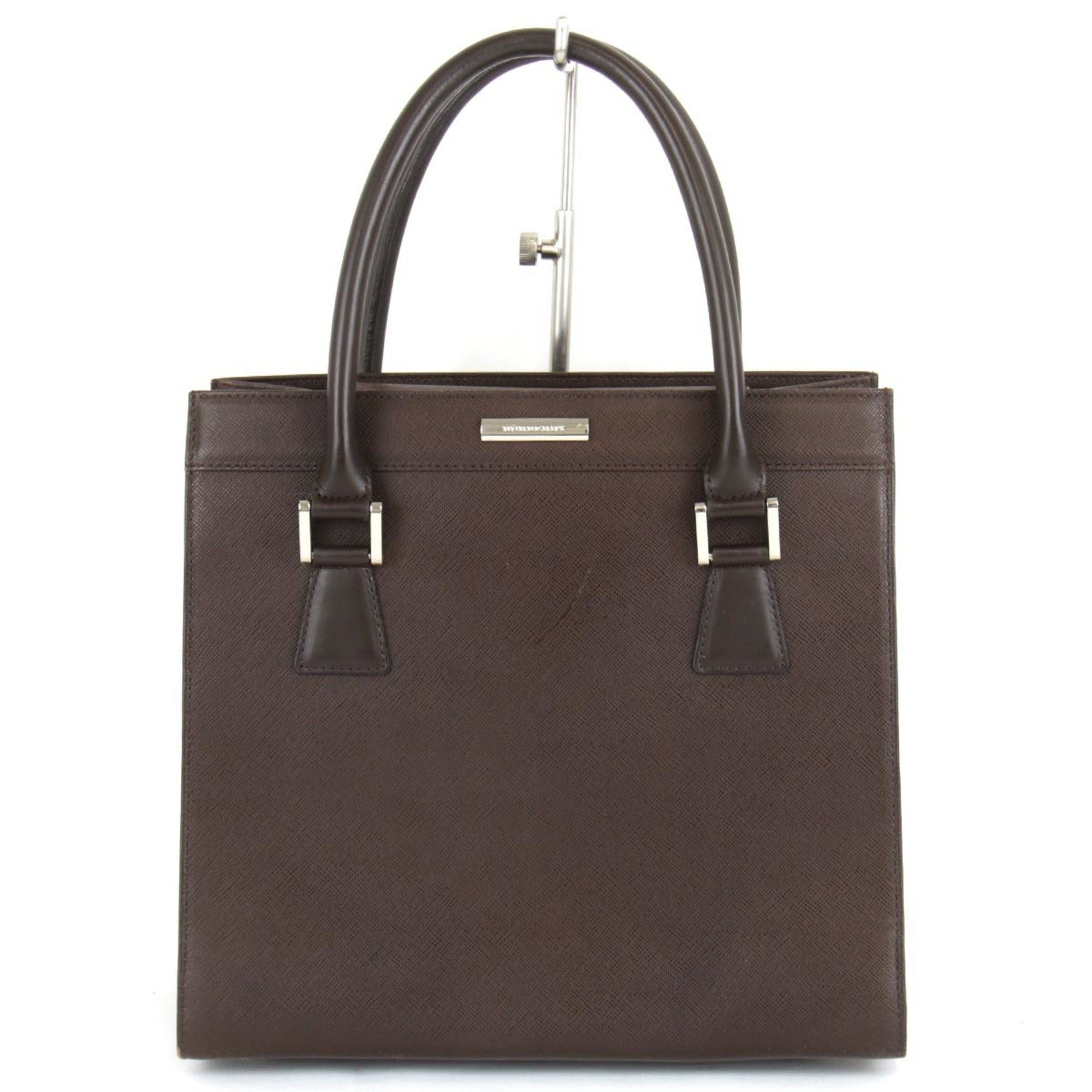 image of Burberry Handbag Leather Brown Ladies, Women's