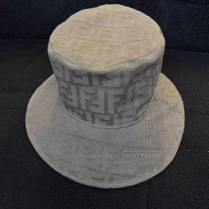 Fendi Gray Patterned Bucket Hat. Size ONE SIZE - 1 Thumbnail