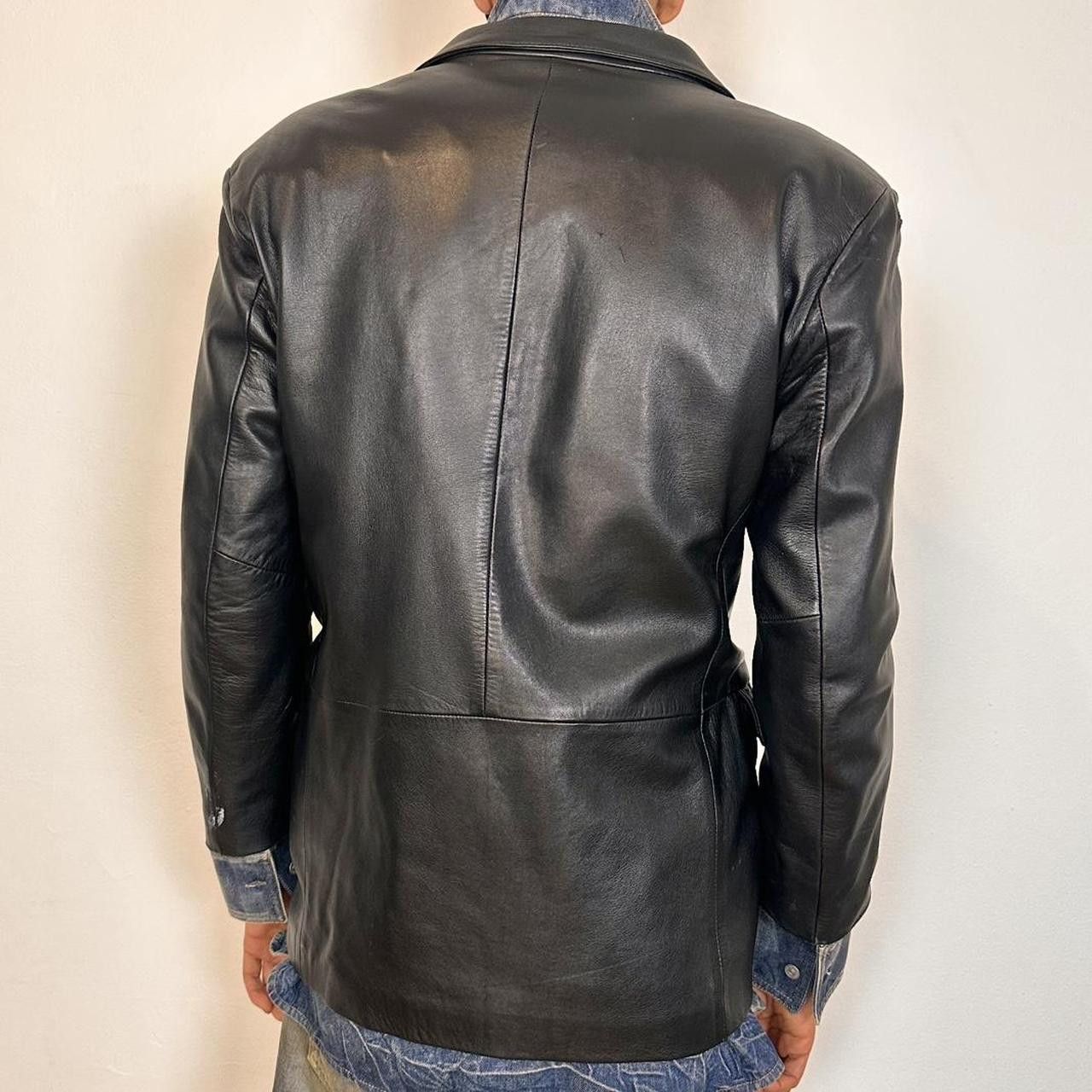 Sisley Vintage Sisley Black Leather Blazer - Medium Size US M / EU 48-50 / 2 - 4 Thumbnail