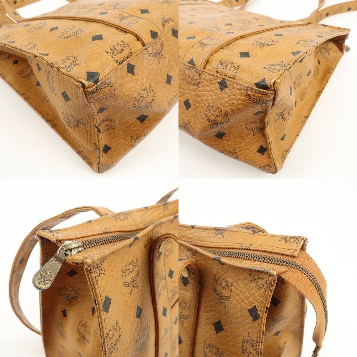 MCM MCM Visetos Coated Canvas Shoulder Bag Tan Size ONE SIZE - 5 Thumbnail