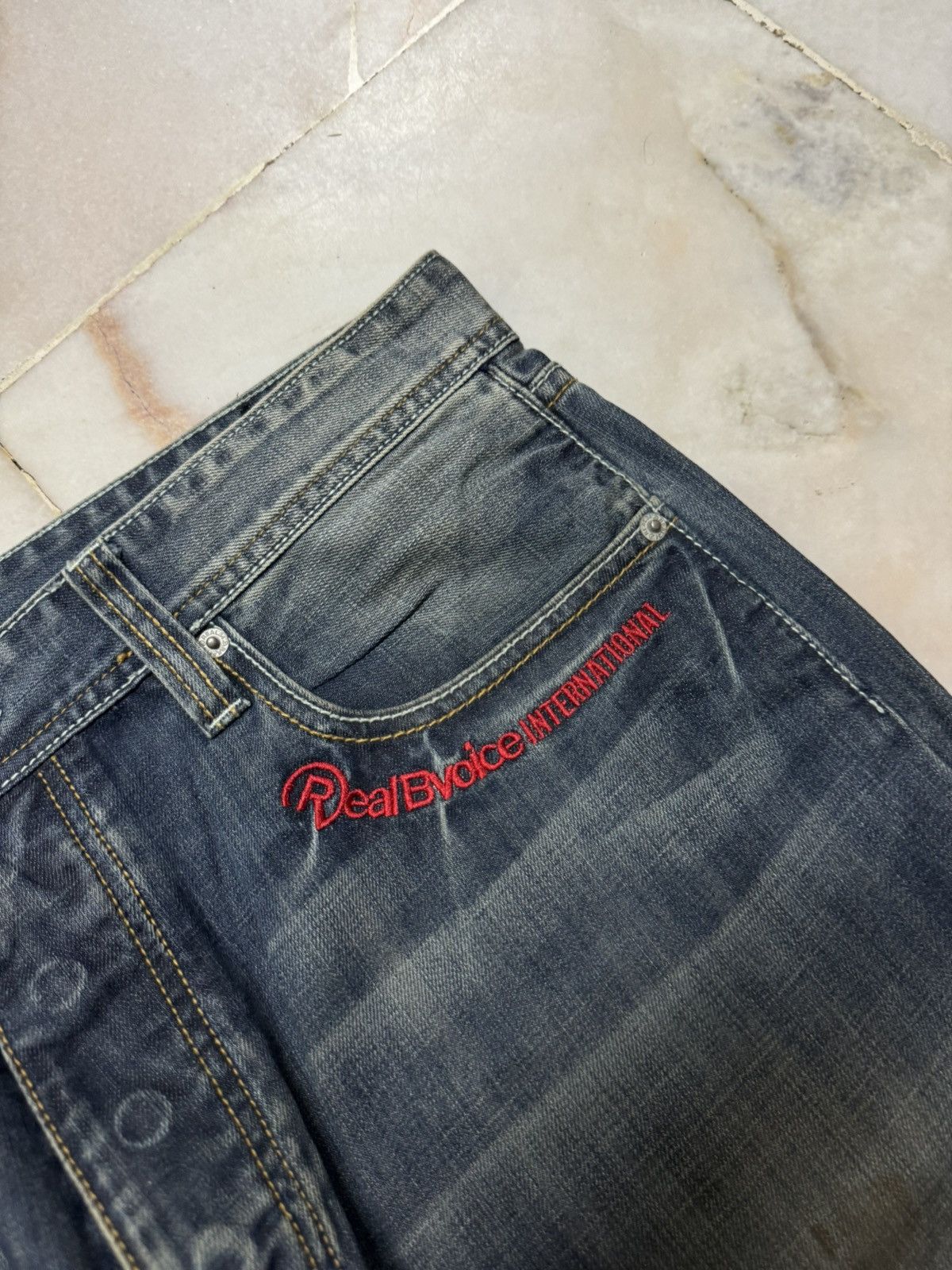 Japanese Brand 💥THRASHED💥VTG UNION MADE REALBVOICE MUDWASH DIRTY DISTRESS Size US 36 / EU 52 - 6 Thumbnail