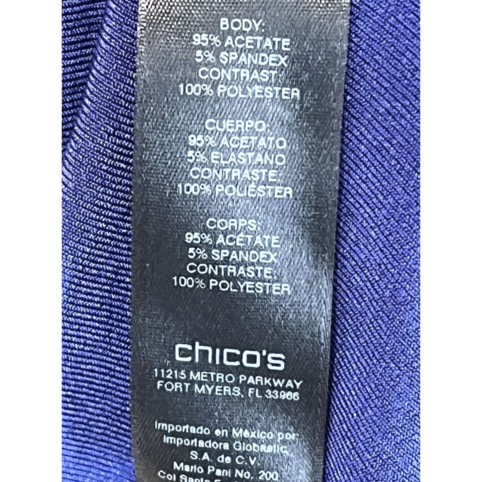 Vintage Chicos Travelers Collection Blue Tunic Top Womens Medium Blue Acetate Blend Pullover Size M / US 6-8 / IT 42-44 - 4 Thumbnail