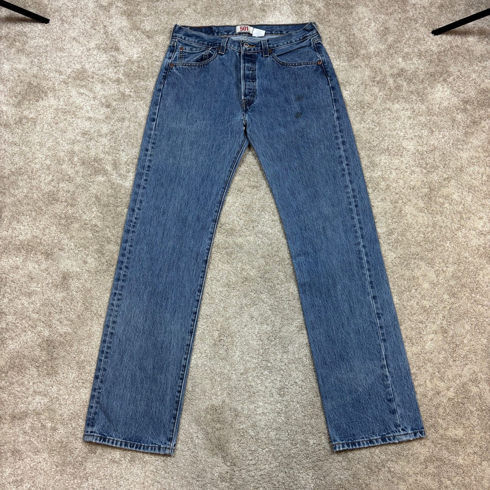 Levi's × Vintage Vintage Levi's 501 Straight Leg Button Fly Jeans Men's 32x34 Size US 32 / EU 48 - 3 Thumbnail