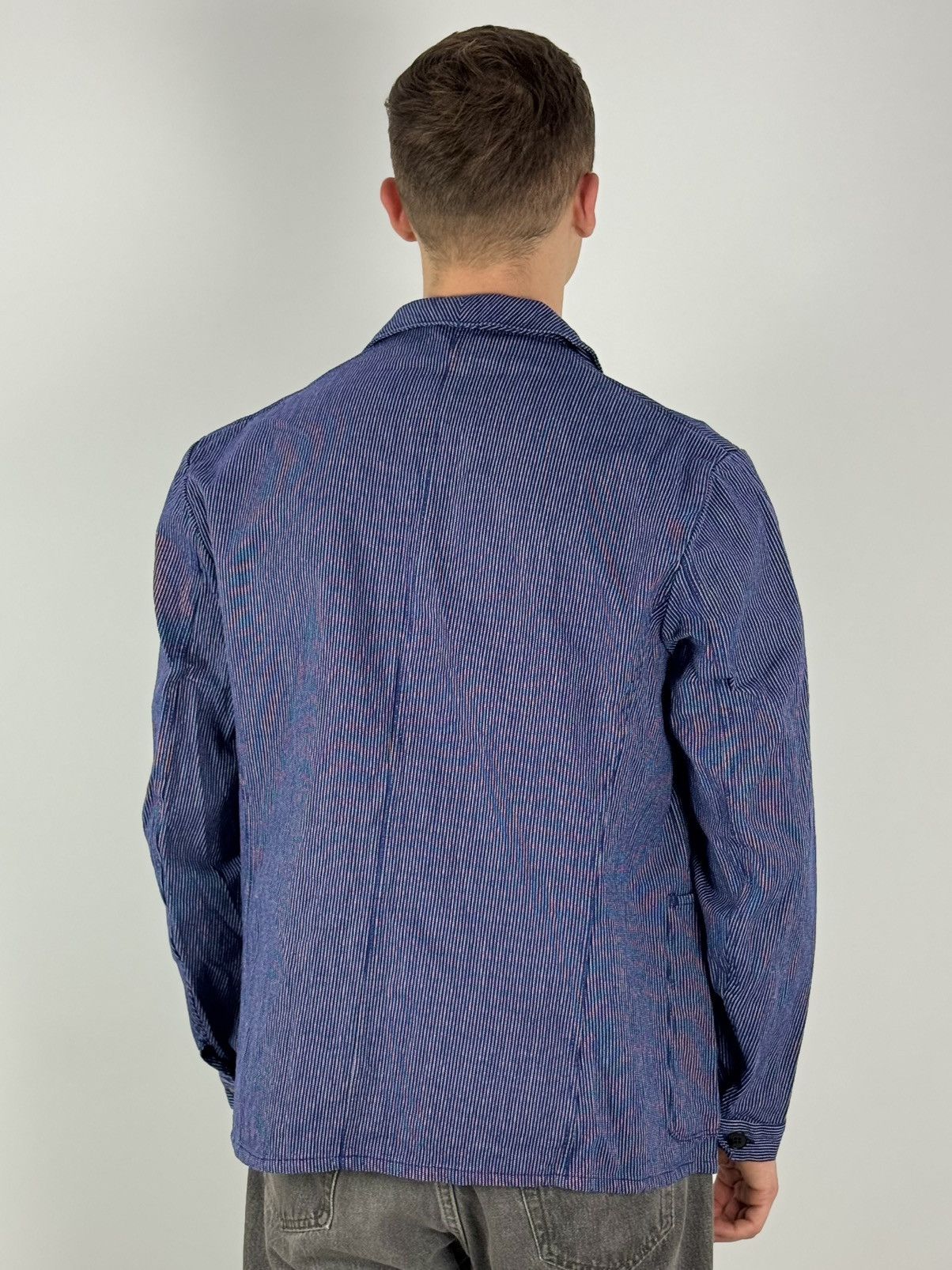Vintage 1980’s Vintage Lutteurs Sanfor Work Blue Jacket Size US L / EU 52-54 / 3 - 3 Thumbnail