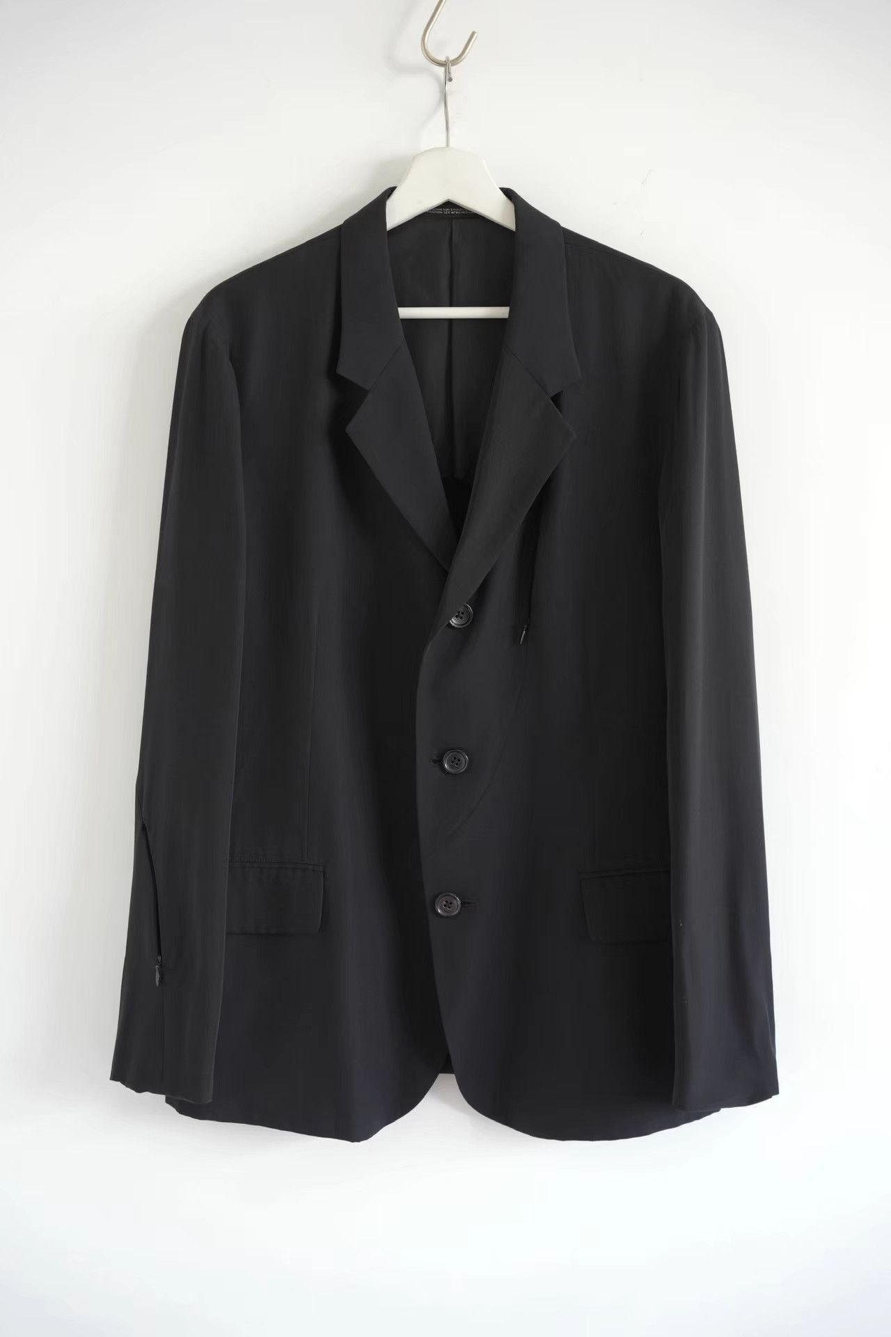 Yohji Yamamoto Black Single-Breasted Blazer Size US S / EU 44-46 / 1 - 1 Thumbnail