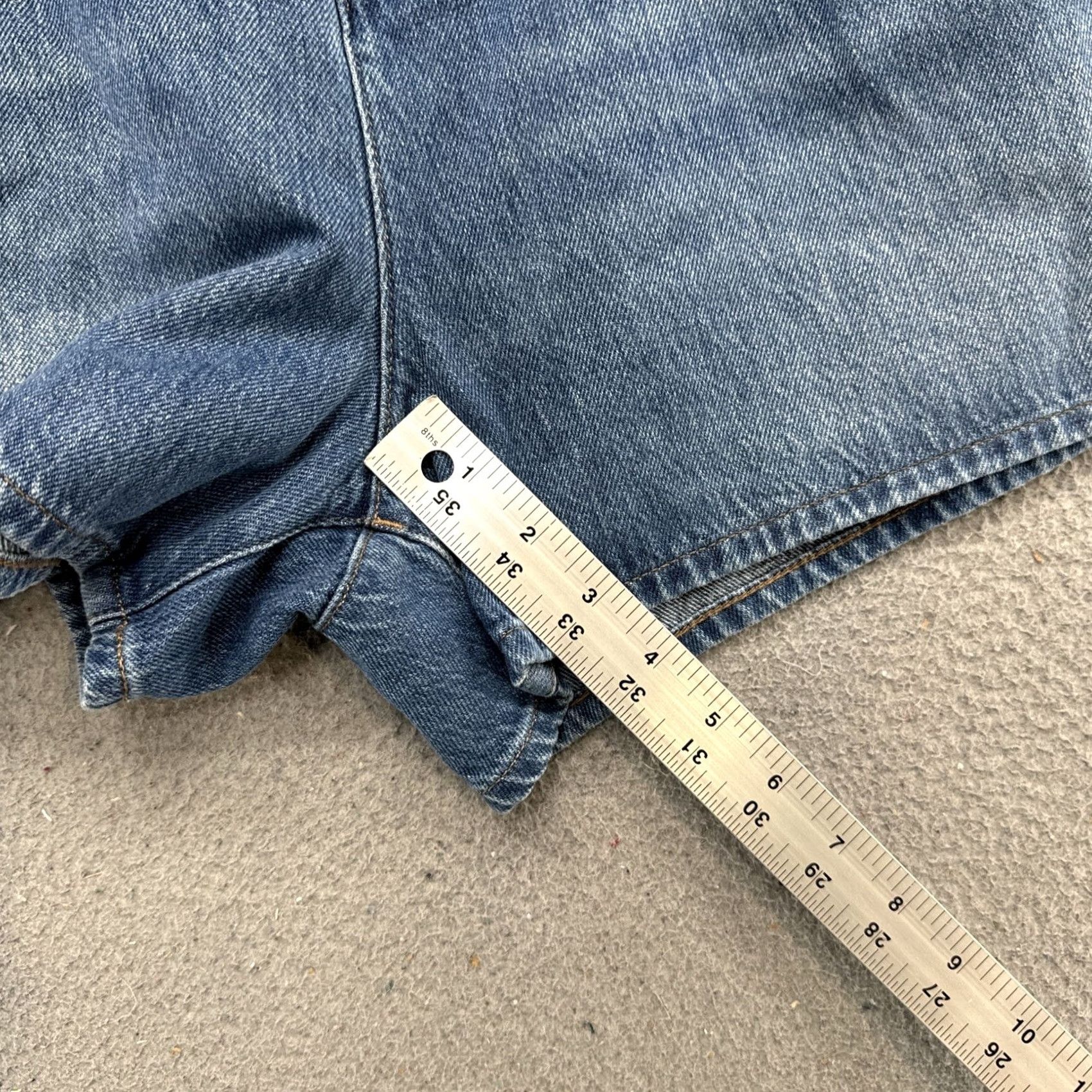 Express Express Super High Rise Elastic Waist Denim Shorts Women L Blue Mom Style Womens Size 36" / US 14 / IT 50 - 7 Thumbnail