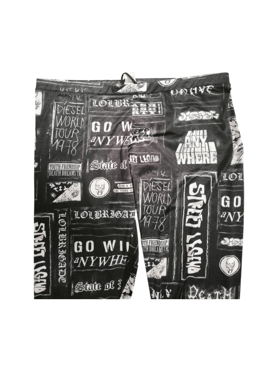 Diesel Black Printed Leggings Diesel Size 27" / US 4 / IT 40 - 4 Thumbnail