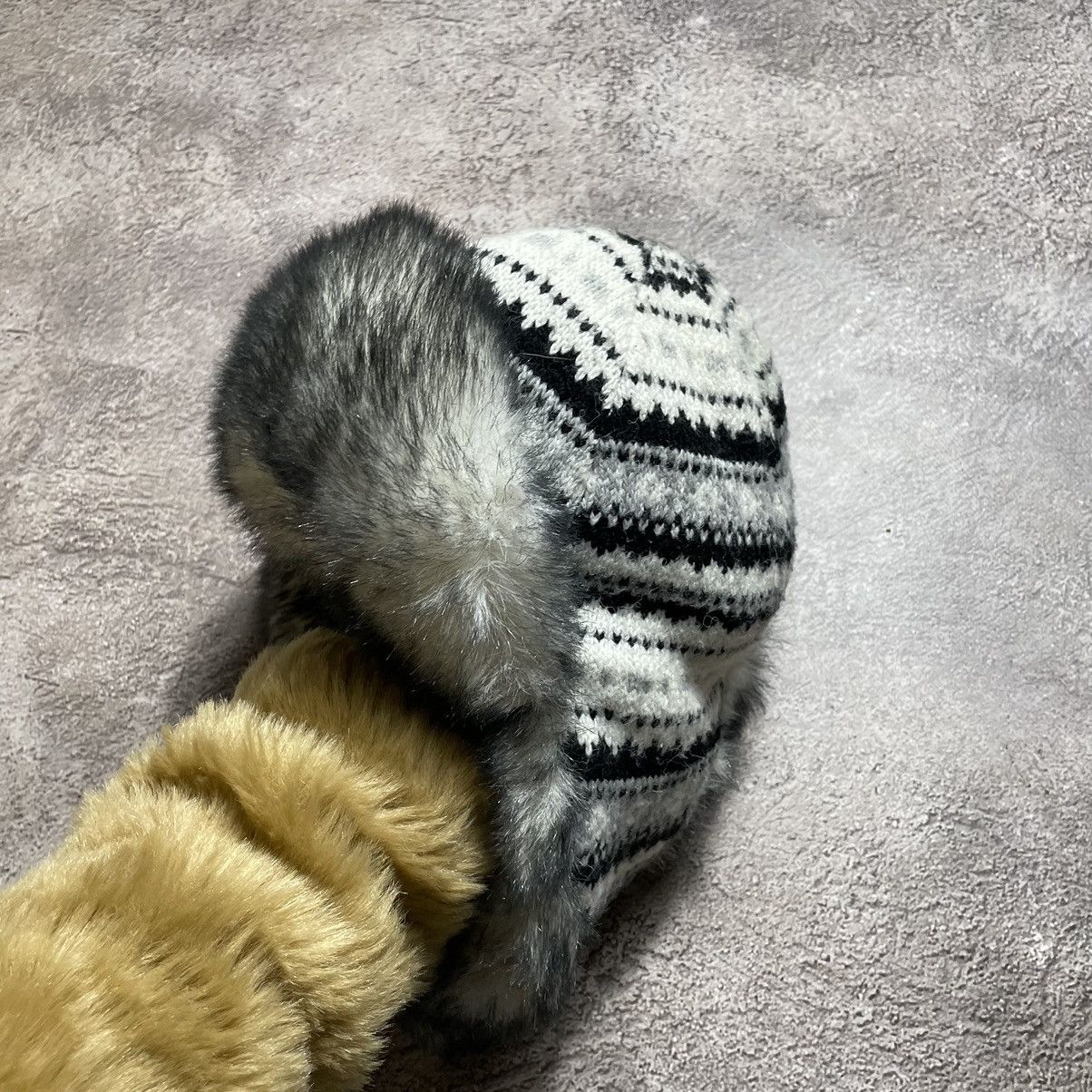 Vintage Vintage 90s Mohair Striped Beanie Ushanka Grunge Tapered OS Size ONE SIZE - 2 Thumbnail