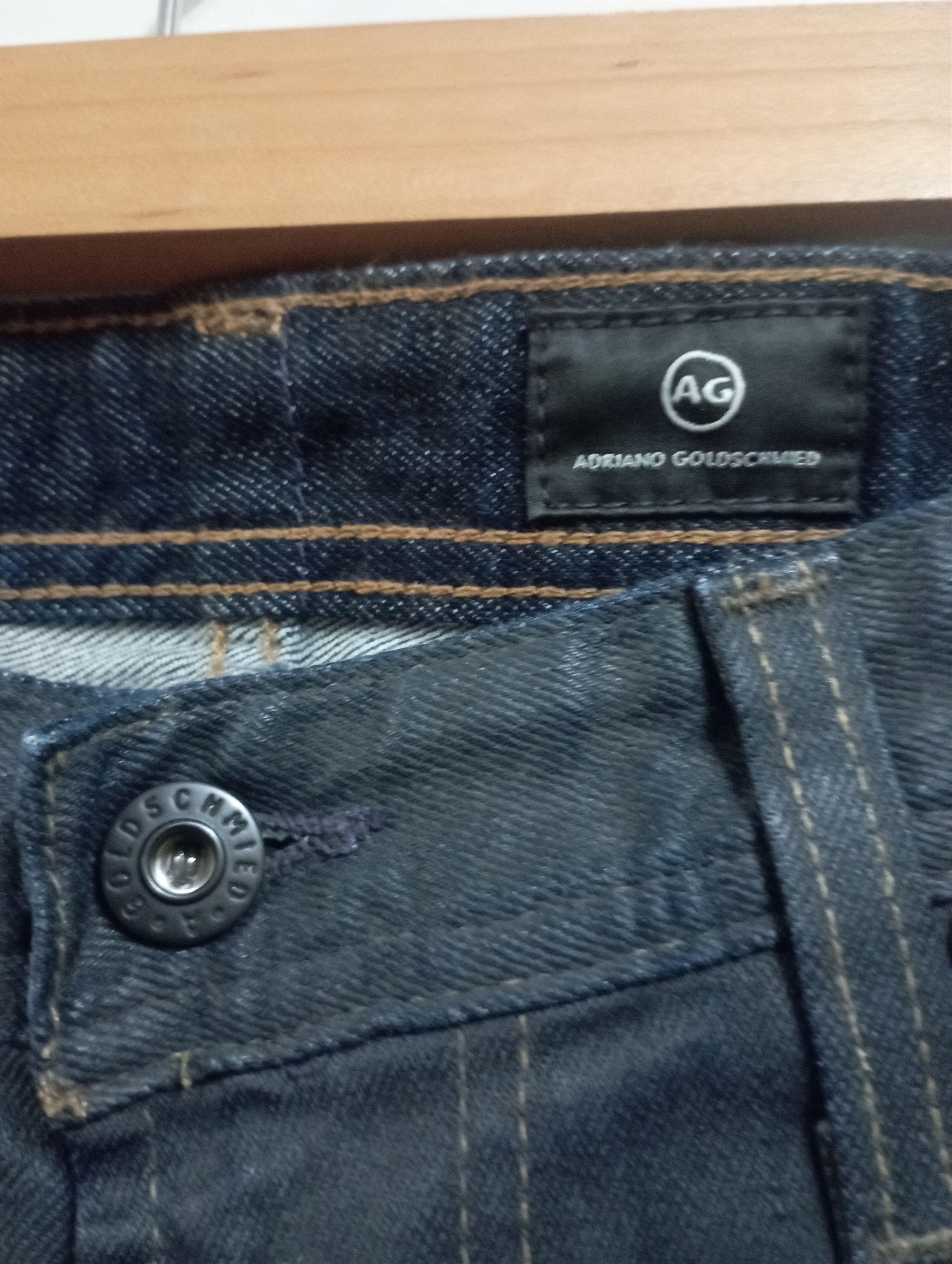 AG Adriano Goldschmied Black Wax Jeans Made In USA Wax Jeans Adriano Goldschmied Size US 34 / EU 50 - 5 Thumbnail