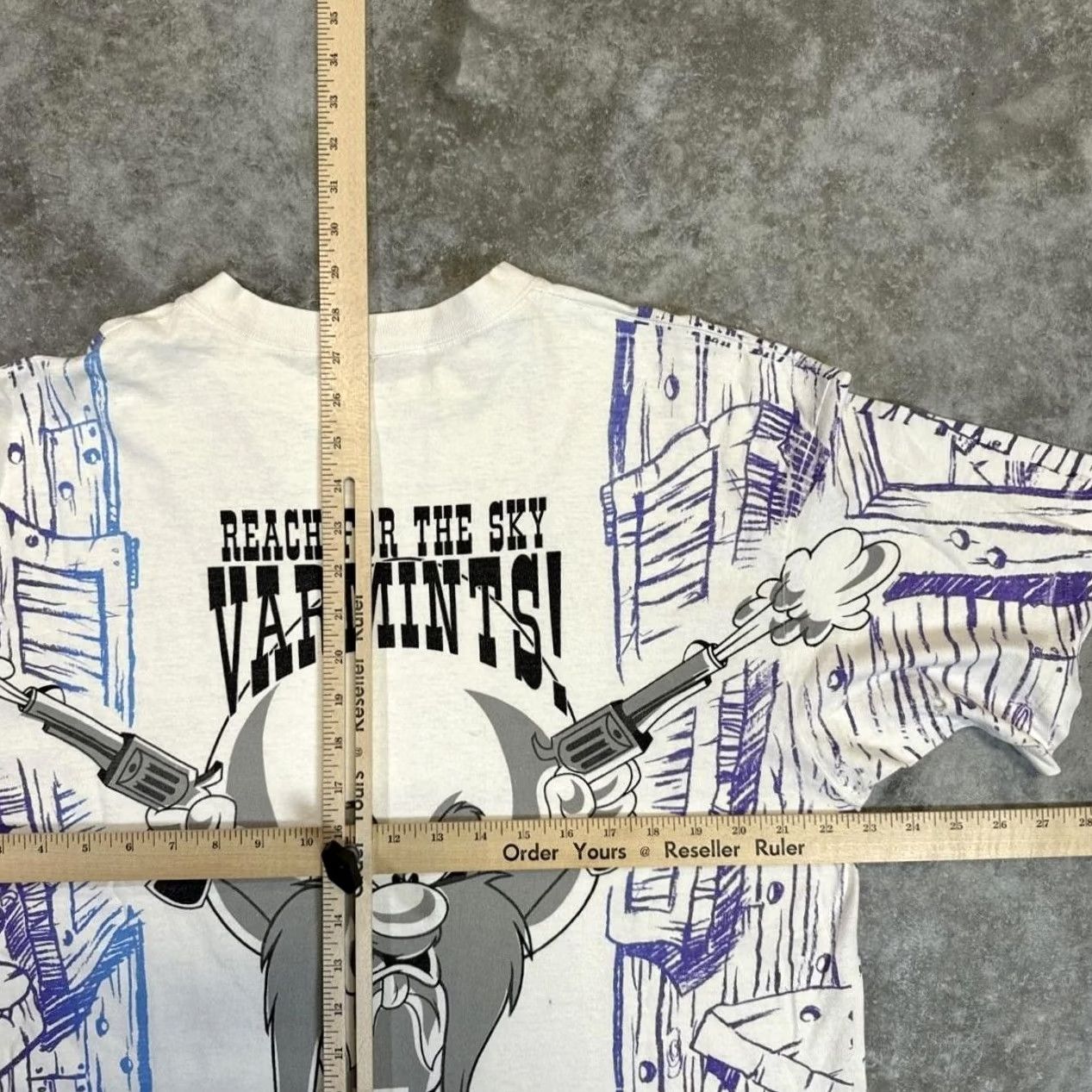 Vintage VINTAGE Looney Tunes Yosemite Sam Shirt Mens XL White Reach For The Sky 1993 90s Size US XL / EU 56 / 4 - 7 Thumbnail