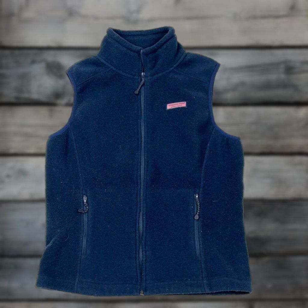 Vineyard Vines Vineyard Vines Martha's Vineyard Dark Blue Full Zip Fleece Vest Women's XS intrinsic? Size XS / US 0-2 / IT 36-38 - 1 Thumbnail