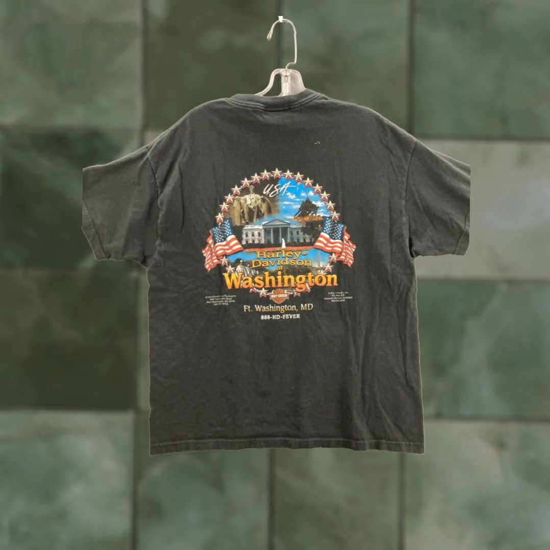 Harley Davidson VINTAGE Harley-Davidson Rolling Thunder XVII 2004 Washington DC Event T-Shirt Mens XL Black USA Made Size US XL / EU 56 / 4 - 7 Thumbnail