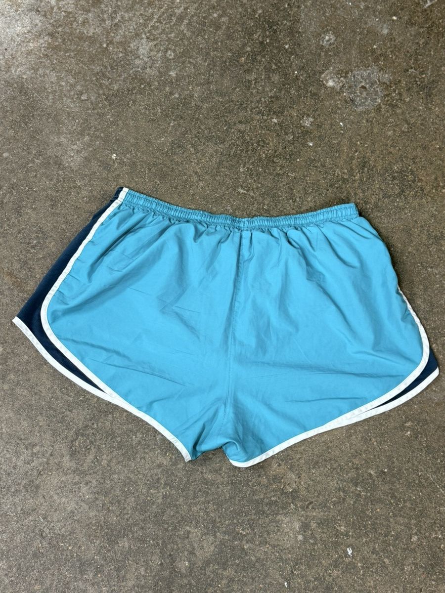 Nike Nike Blue Teal Embroidered Swoosh Run Track Shorts XL Size 32" / US 10 / IT 46 - 5 Thumbnail