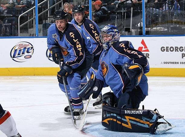 NHL Atlanta Thrashers 2000s Rbk Premier jersey blue NHL vintage Size US L / EU 52-54 / 3 - 6 Thumbnail