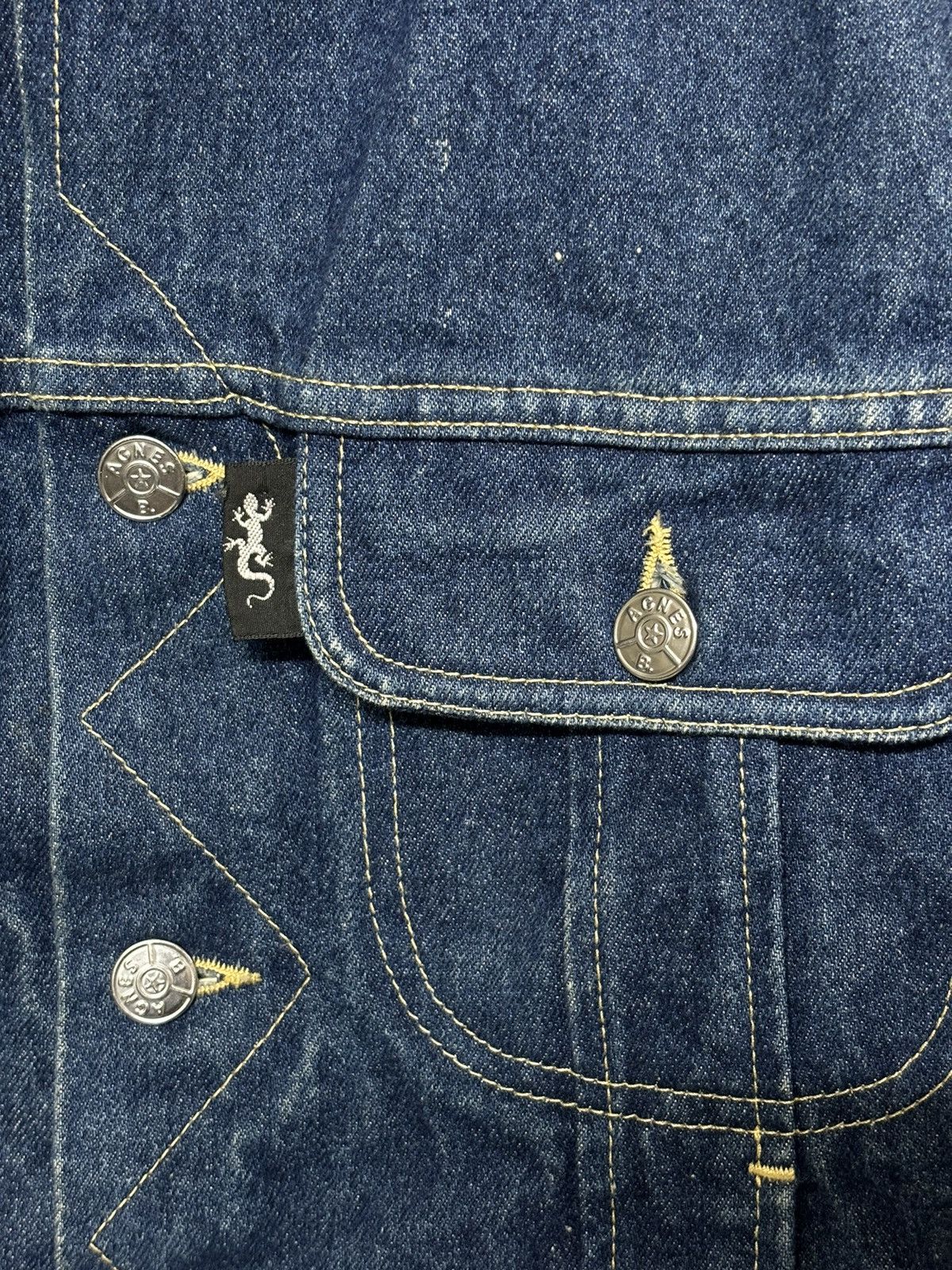 agnes b. Vintage Agnes B Jeans Trucker Denim Jacket Size US M / EU 48-50 / 2 - 5 Thumbnail