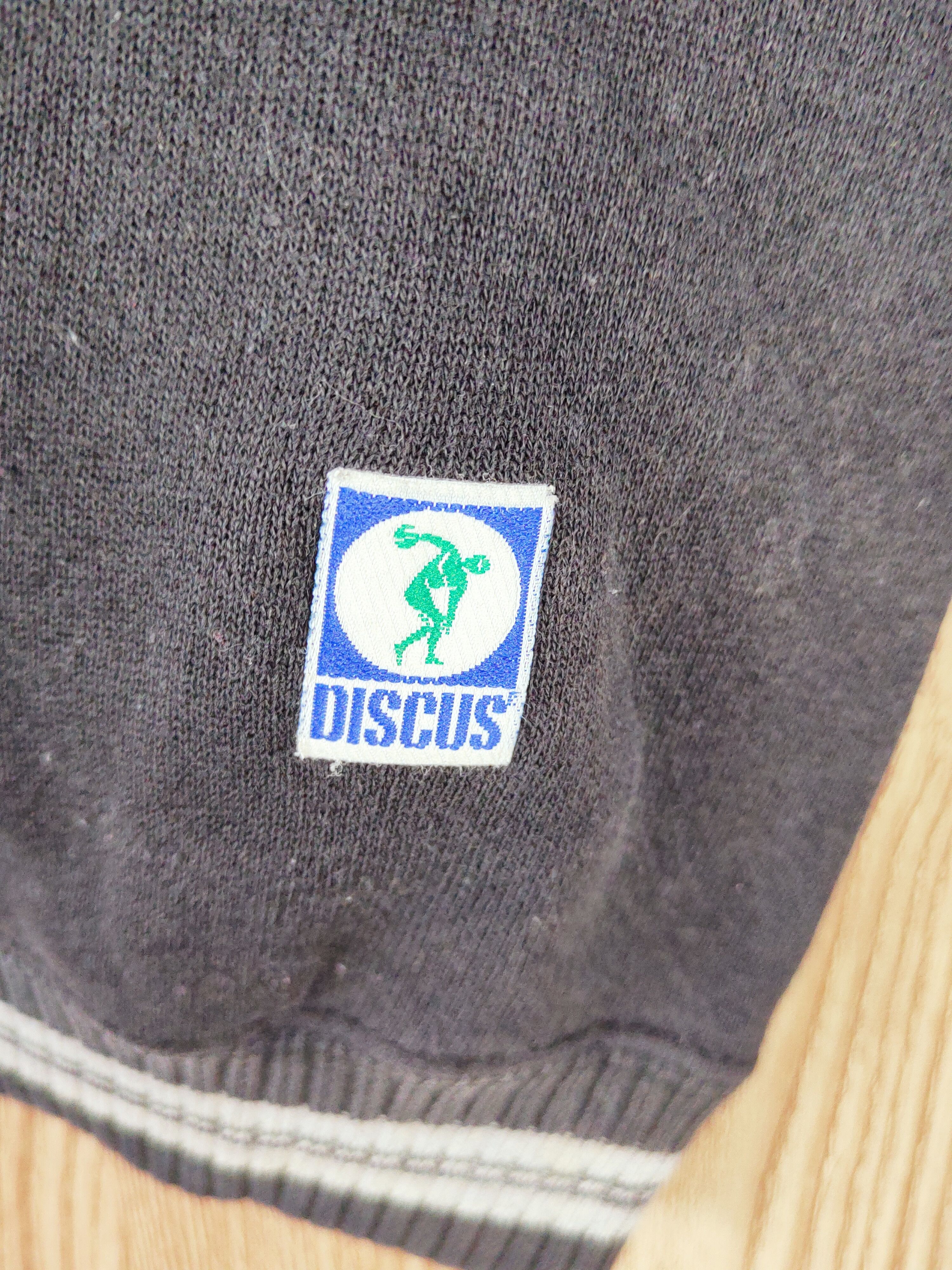 Japanese Brand × Vintage Discus Athletic Black Faded Sweatshirts #W810 Size US L / EU 52-54 / 3 - 6 Thumbnail