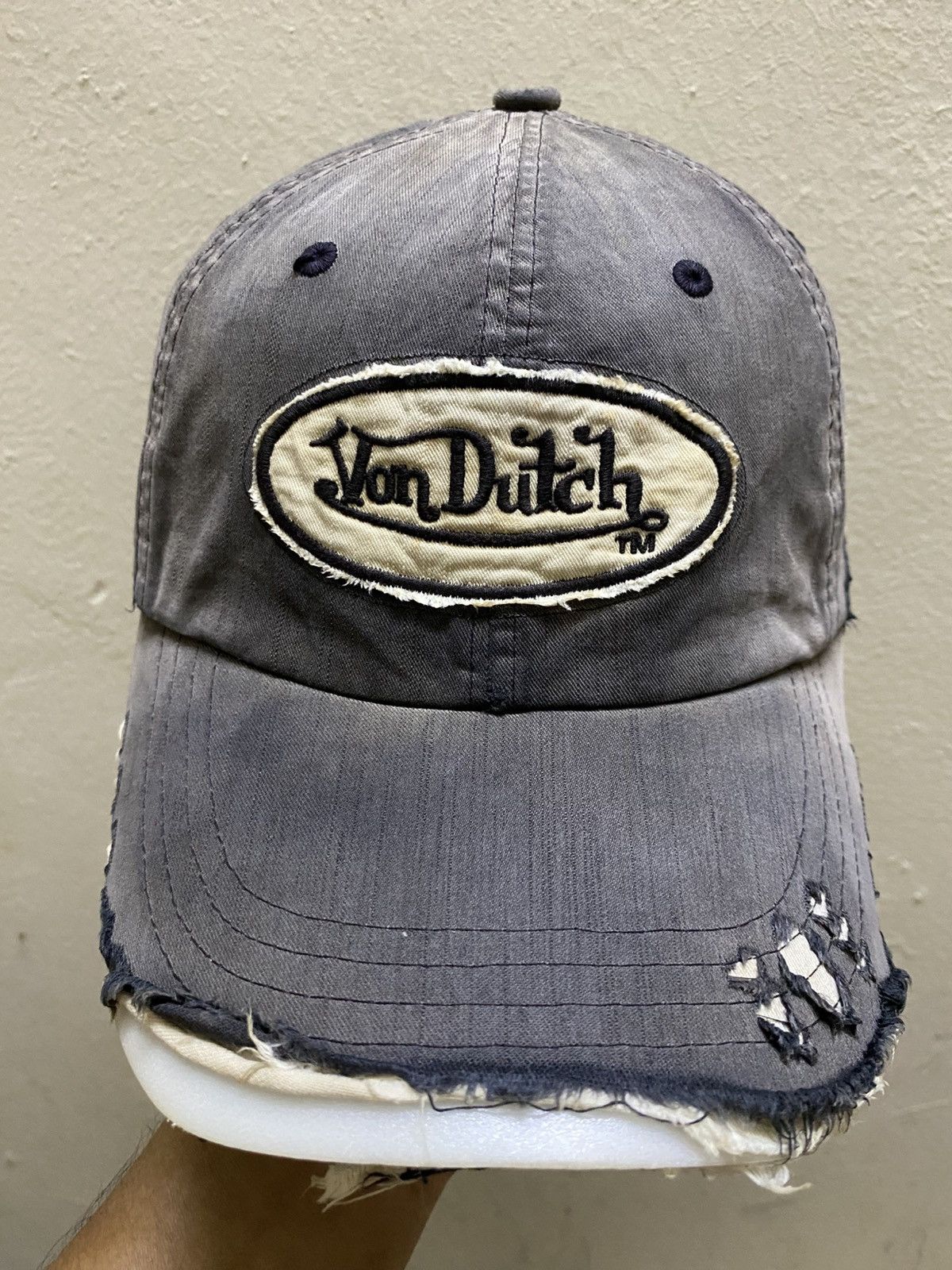 Vintage × Von Dutch Vintage Von Dutch Ripped Distressed Style Sun Faded Hat Size ONE SIZE - 2 Thumbnail