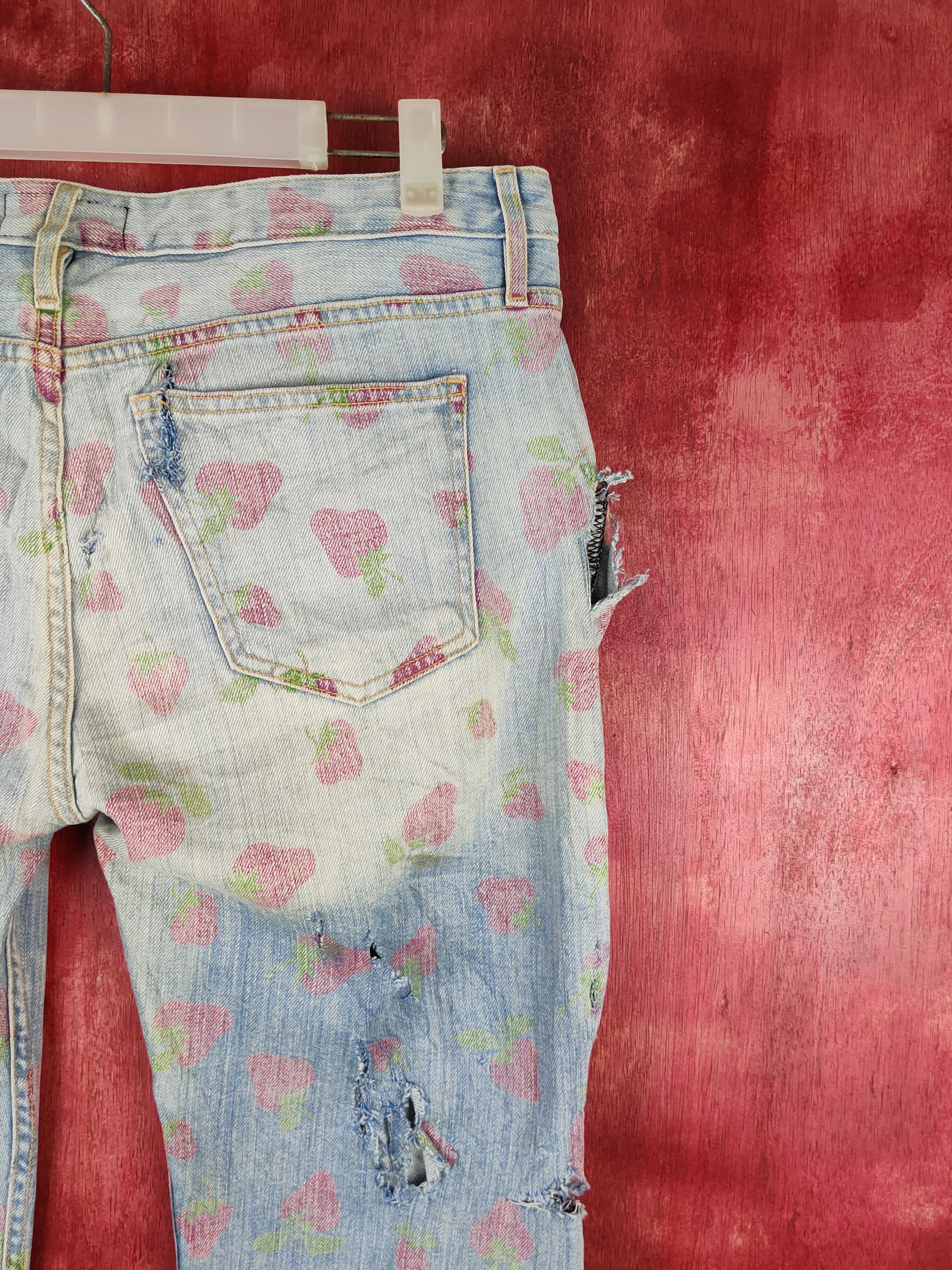 Current/Elliot Current Elliot strawberry faded Ripped Denim #S1537 Size 31" - 15 Thumbnail