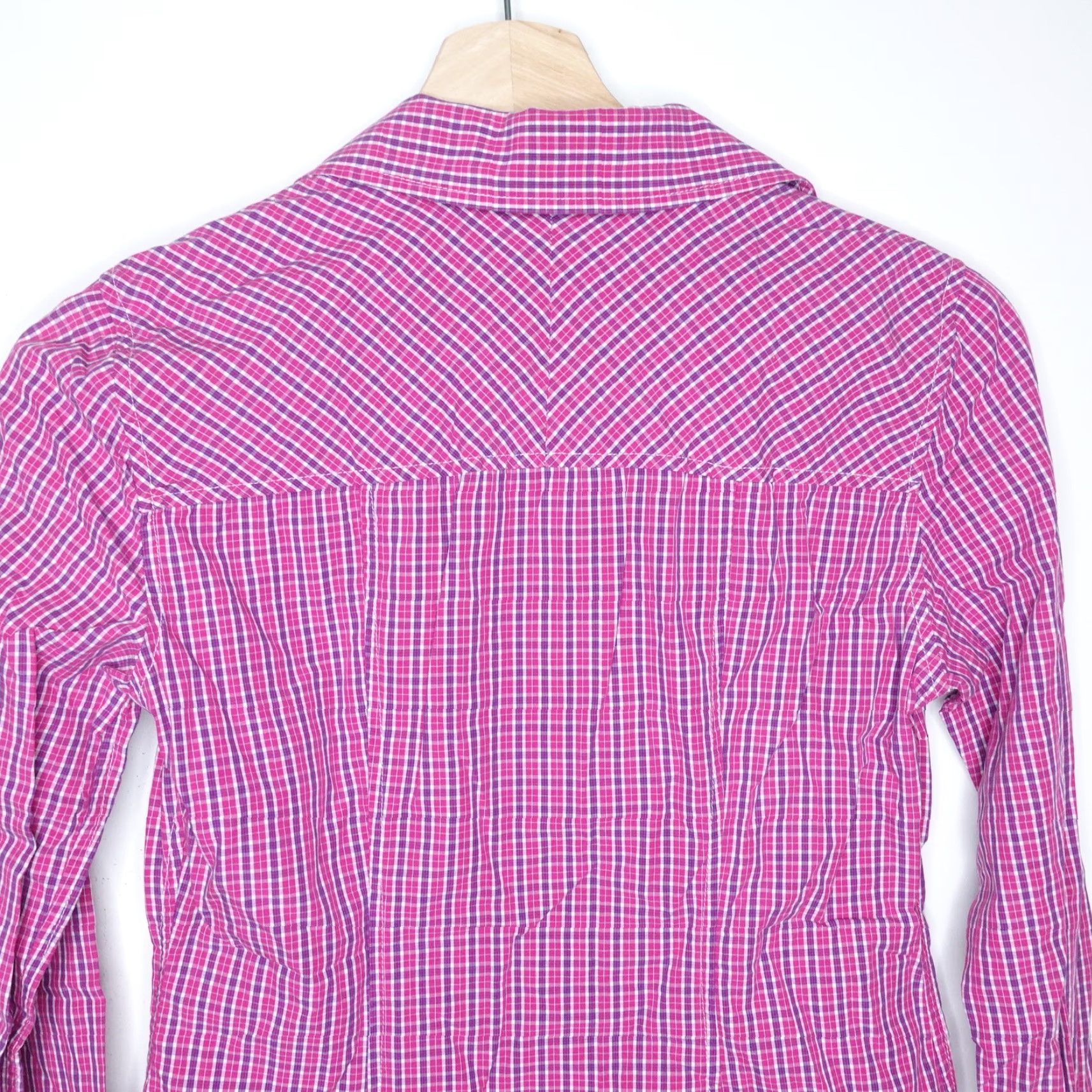 Vintage AMERICAN EAGLE Long Sleeve Pink Plaid Button-Up Shirt Womens Size 0 Size XS / US 0-2 / IT 36-38 - 5 Thumbnail