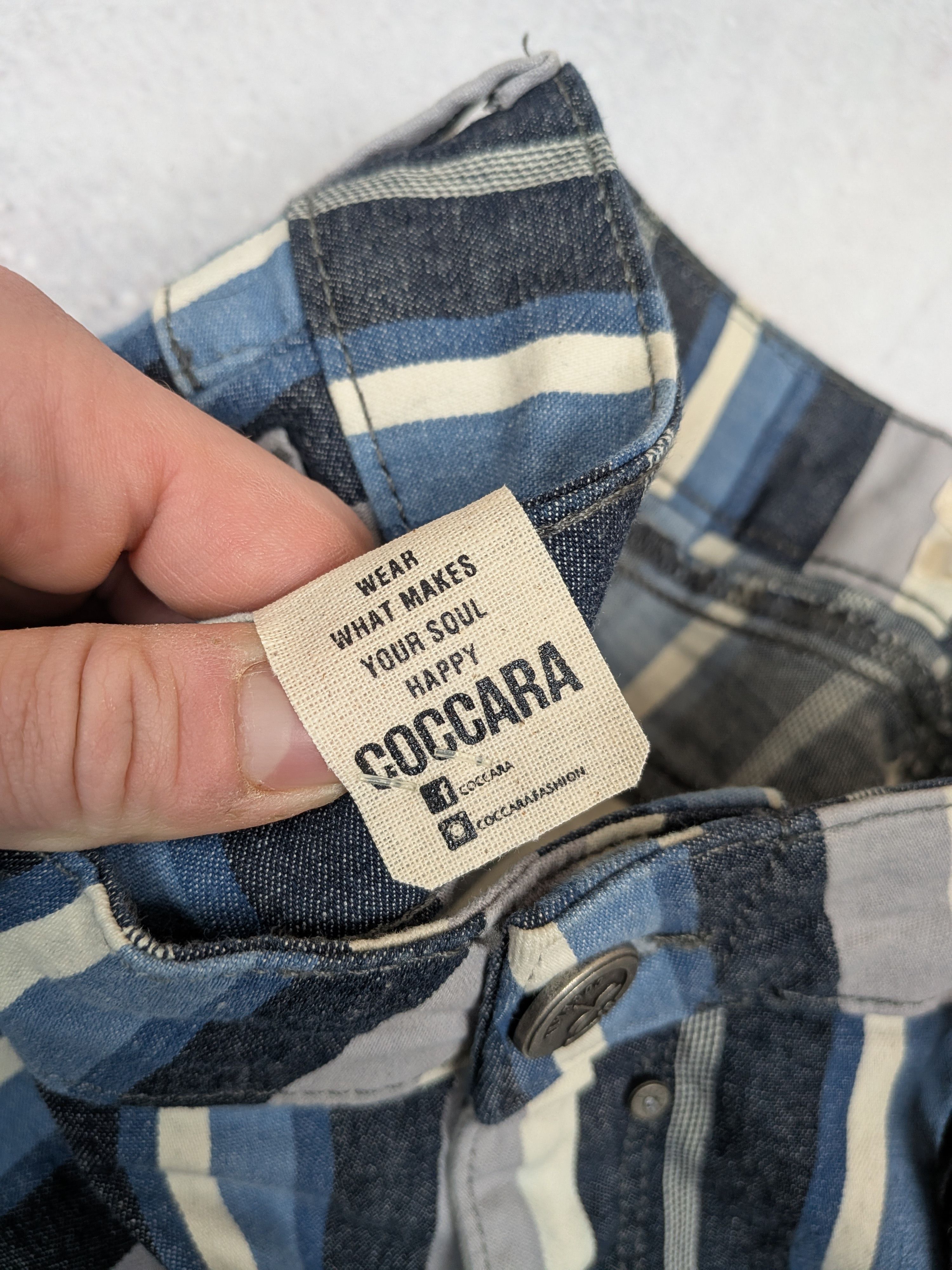 Other COCCARA Women Low Rise Skinny Stripes Jeans Handmade Size 27 Size 27" / US 4 / IT 40 - 13 Thumbnail