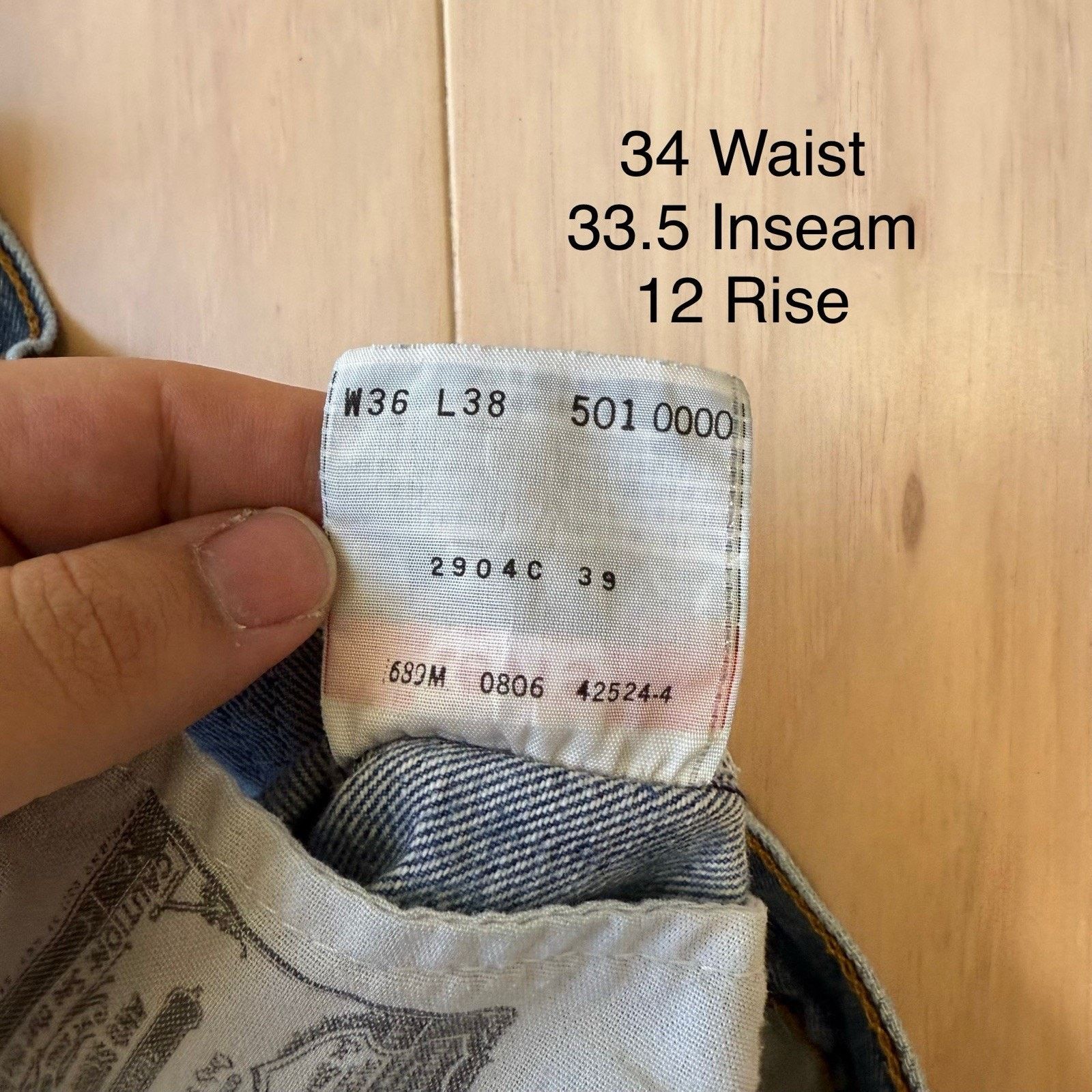 Levi's × Vintage Vintage Levis 501 Jeans 34 Blue Straight Leg Denim USA Size US 34 / EU 50 - 5 Thumbnail