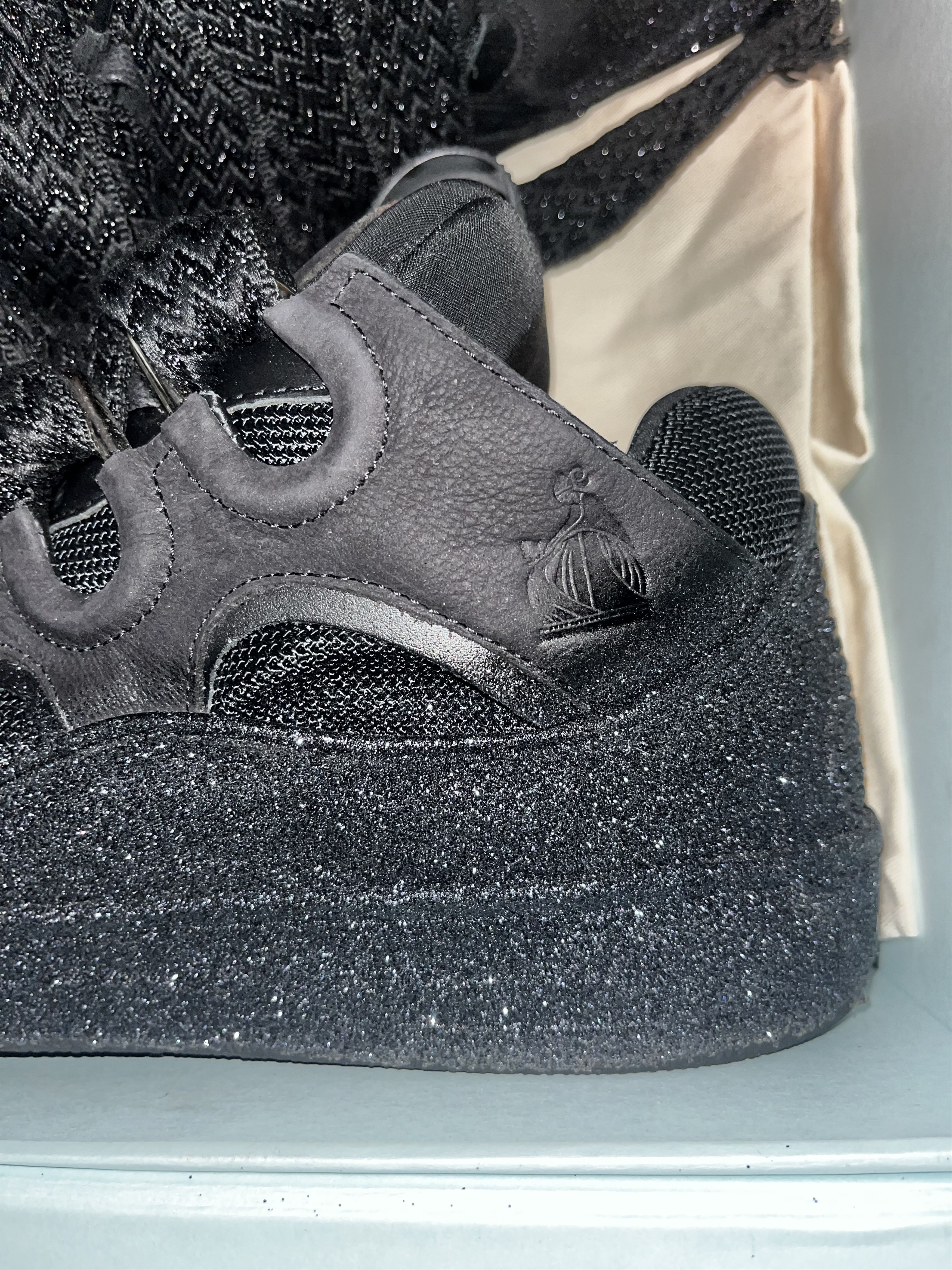 Lanvin Lanvin Black Curb Glitter 46 EU ✨ Size US 13 / EU 46 - 6 Thumbnail