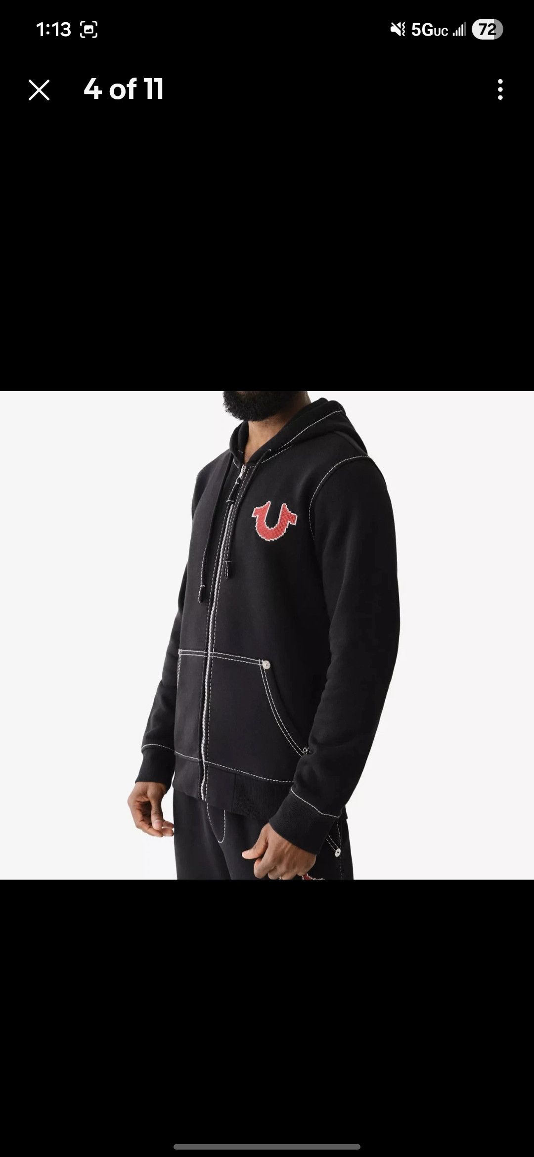 True Religion True Religion Big T Hoodie Black / Red sz. XXL (msrp:$159) Size US XXL / EU 58 / 5 - 2 Thumbnail
