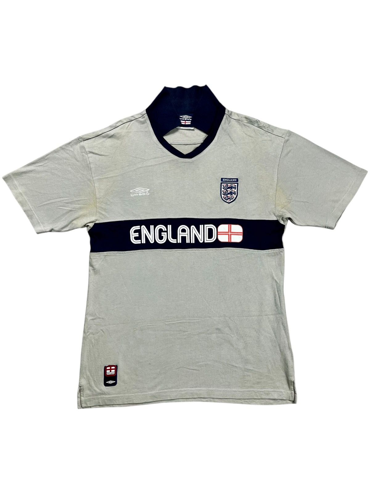 Hysteric Glamour Trashed Vintage Umbro England Collar Tee Size US M / EU 48-50 / 2 - 2 Thumbnail