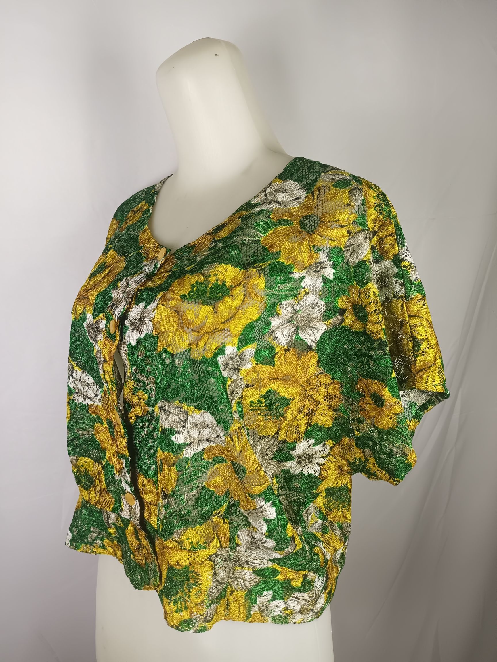 If Six Was Nine × Japanese Brand Womens Floral Lace Crop Tops Short Sleeve Size XL / US 12-14 / IT 48-50 - 10 Thumbnail