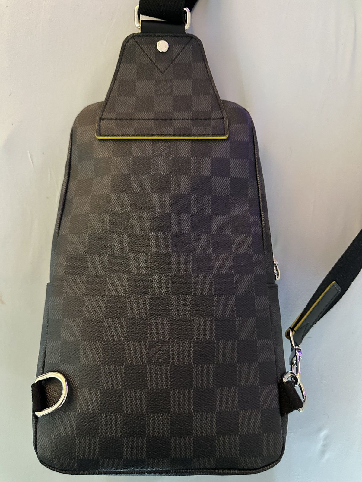Louis Vuitton Louis Vuitton Avenue Sling Bag Bag Damier Graphite Yellow Size ONE SIZE - 17 Thumbnail