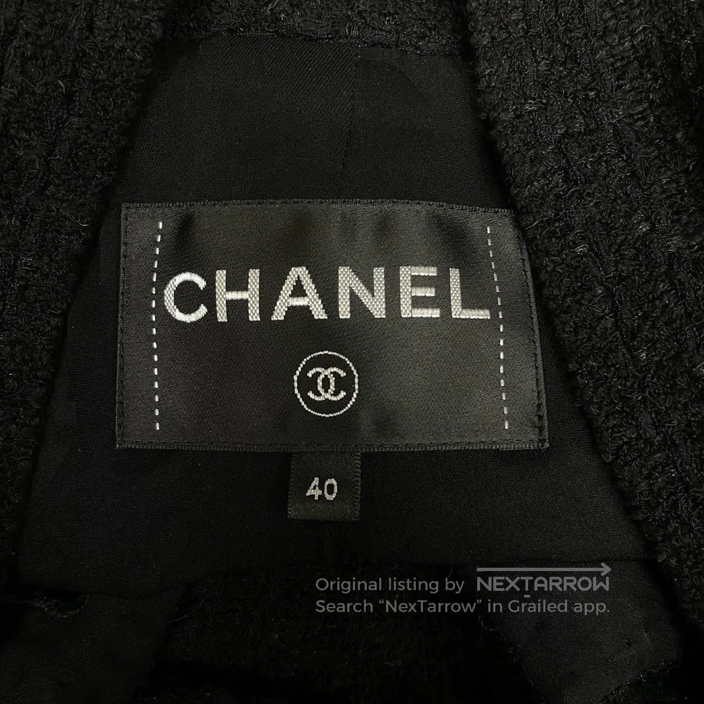 Chanel Chanel Bow Tie Black Tweed Short Jacket. Size S / US 4 / IT 40 - 4 Thumbnail