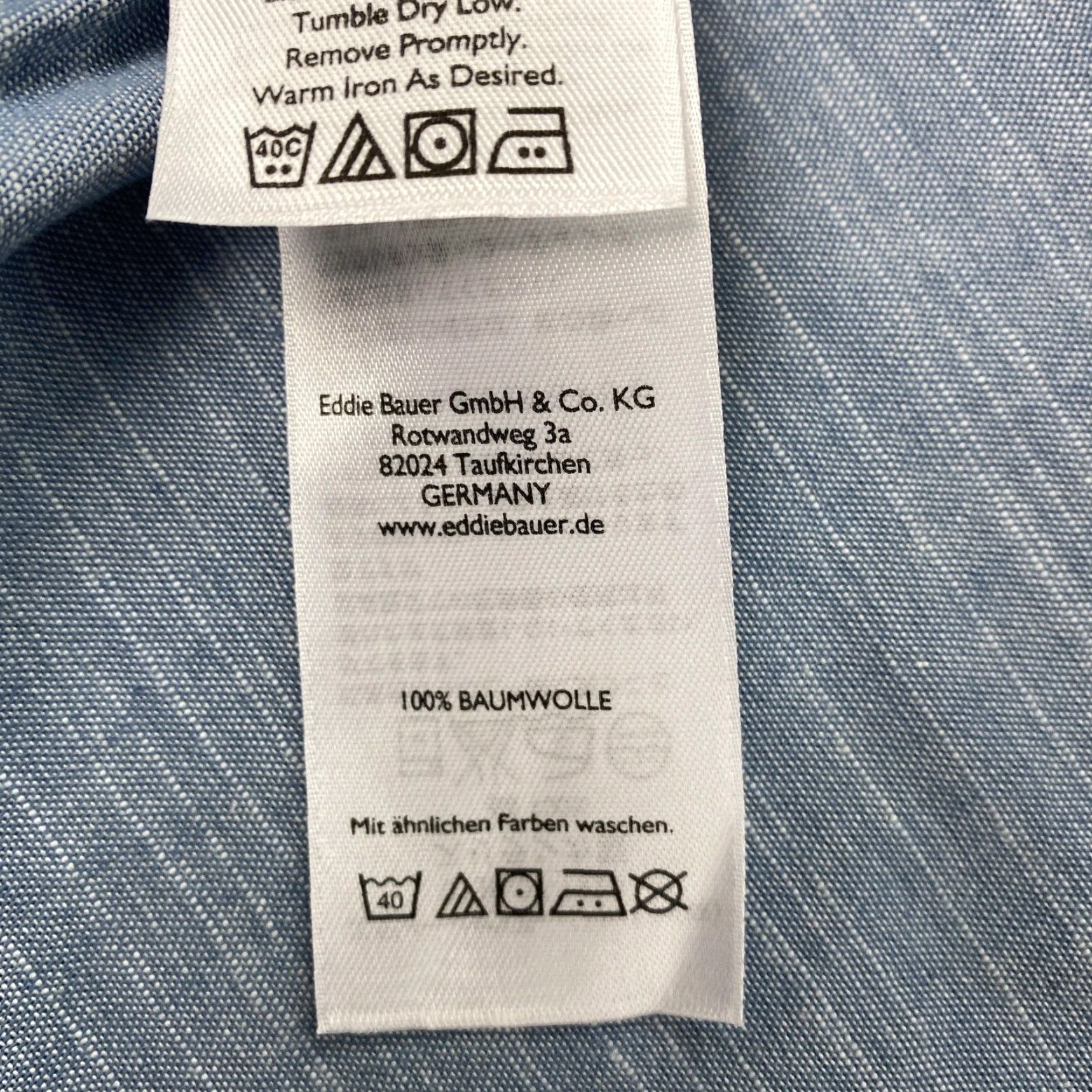 Eddie Bauer Eddie Bauer Shirt Mens XLT Light Blue Chambray Classic Fit Short Sleeve Button-Up Collared Pocketed - Mens Size US XL / EU 56 / 4 - 7 Thumbnail