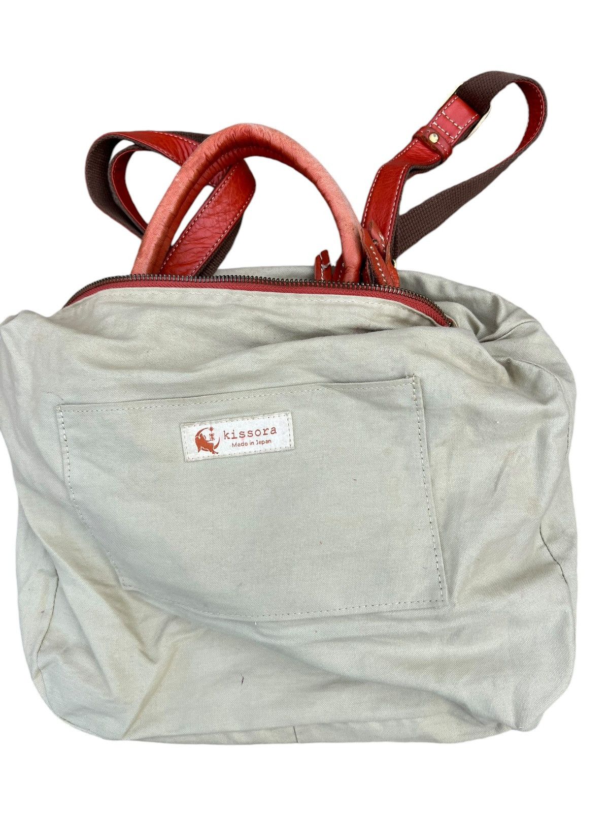 Leather Kissora Japan Sun Faded Patina Leather 2 Way Sling Bag Size ONE SIZE - 21 Thumbnail