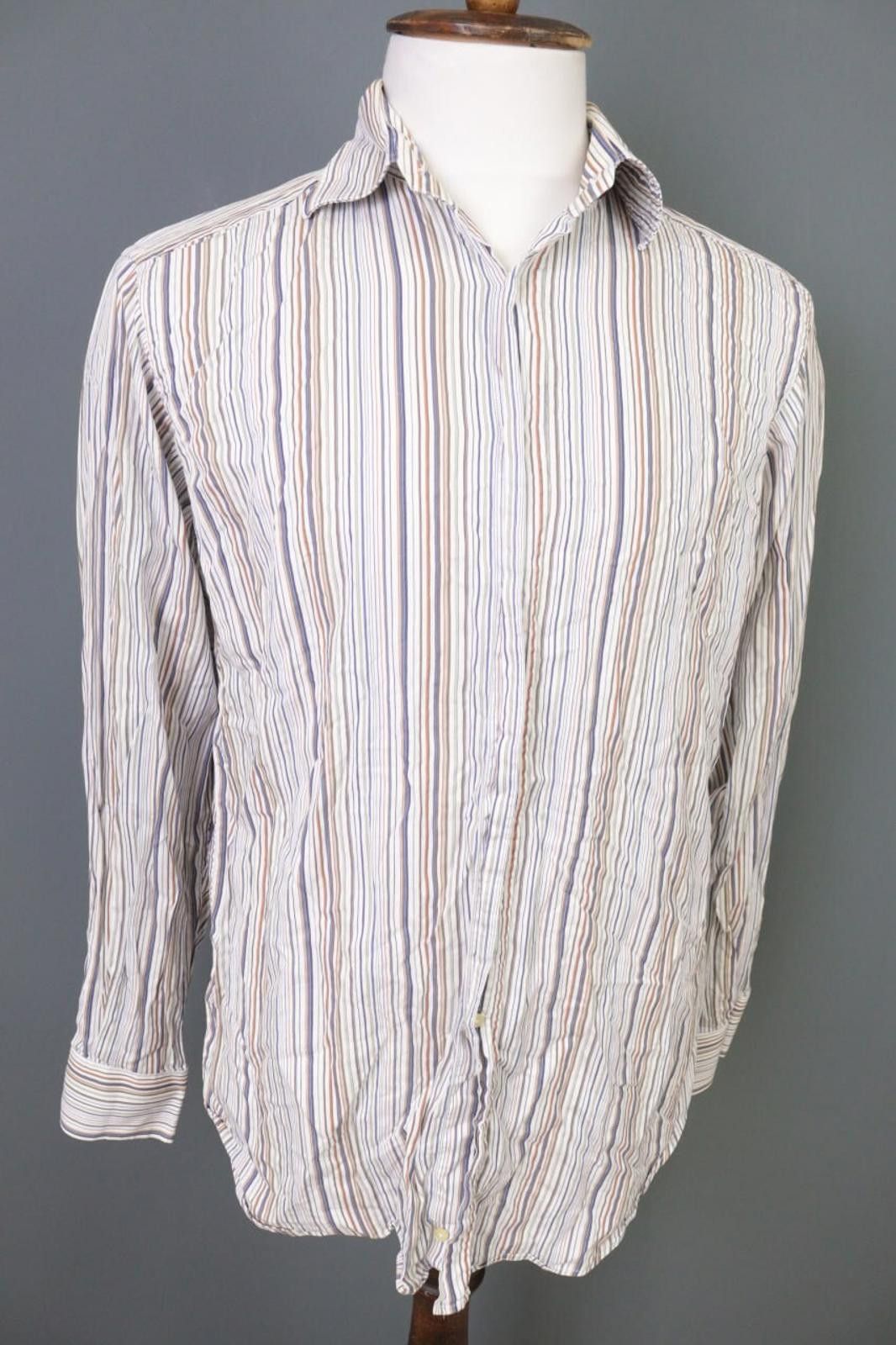Etro Etro Multicolor Stripe Button Dress Shirt Size 42 Size US M / EU 48-50 / 2 - 6 Thumbnail