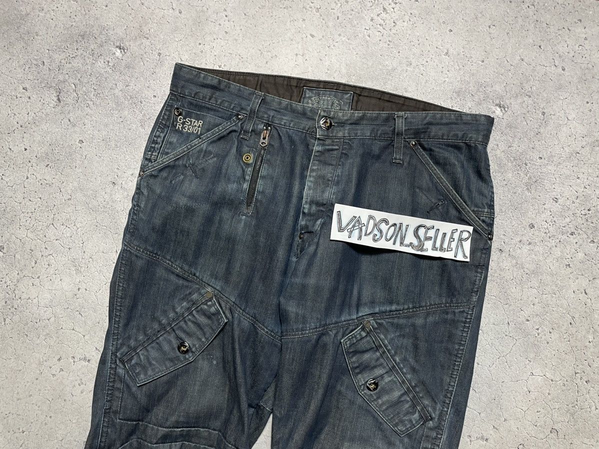G-Star × Japanese Brand Vintage Cargo Jeans Denim G-Star Raw Y2K Size US 36 / EU 52 - 4 Thumbnail