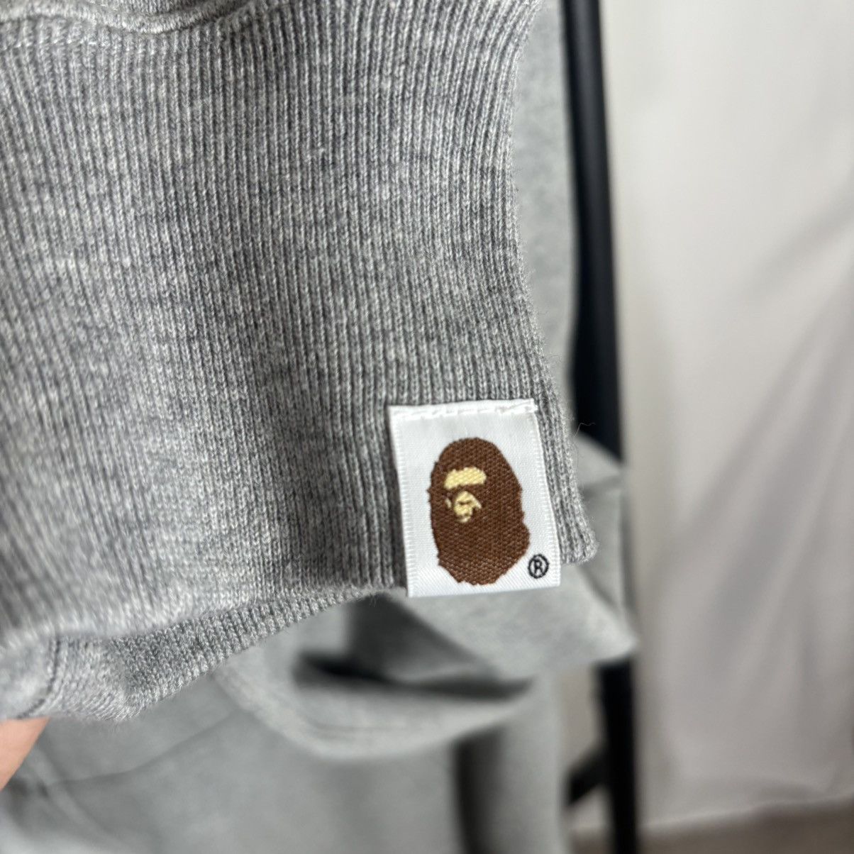 Bape Bape "Bape" Full Zip Hoodie Grey NWT Size L Size US L / EU 52-54 / 3 - 6 Thumbnail