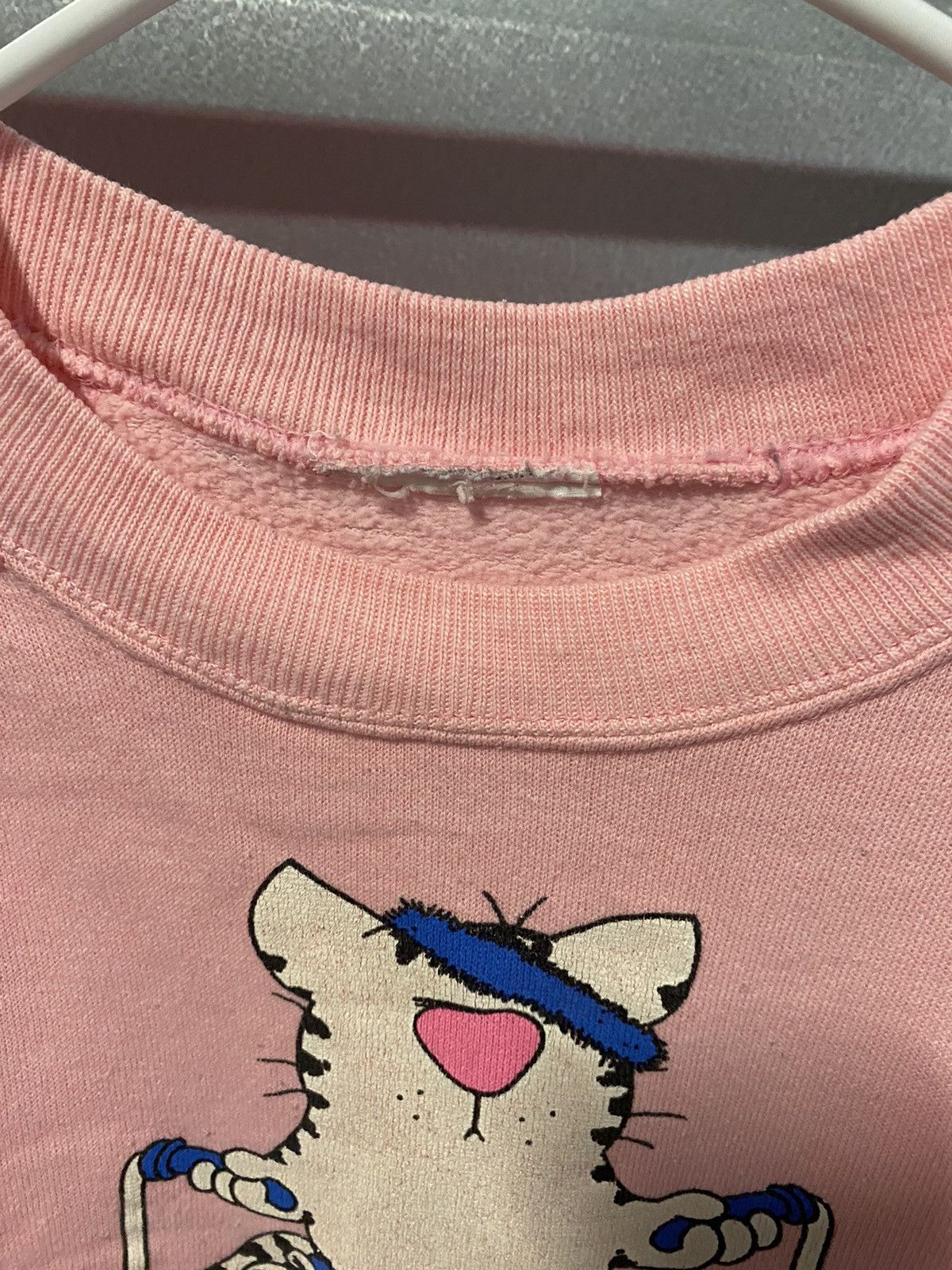 Vintage 1985 Workout Cat Comedy Sweater Size M / US 6-8 / IT 42-44 - 2 Thumbnail
