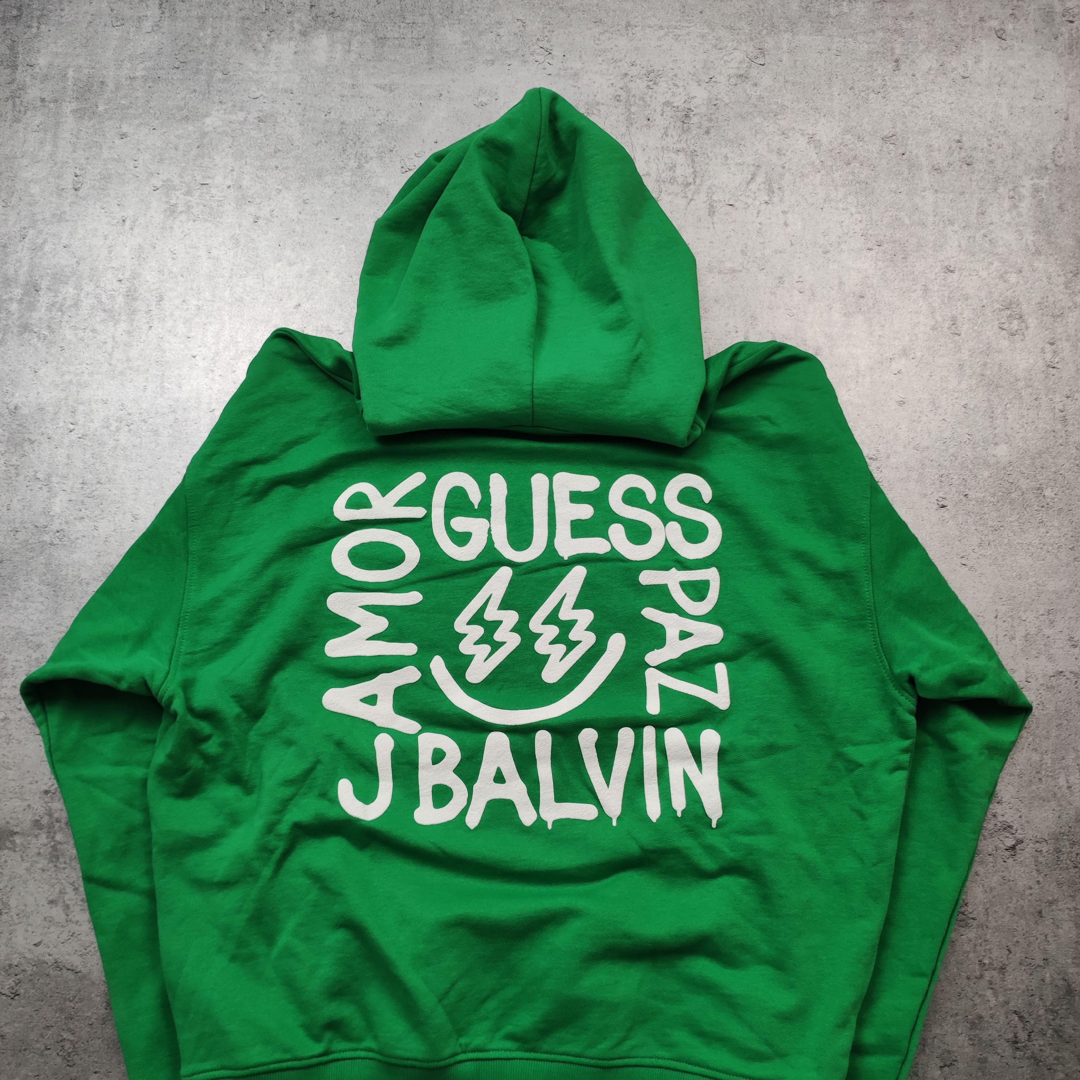 Guess × J Balvin Guess Los Angeles x J Balvin Green Logo Oversize Hoodie Size US M / EU 48-50 / 2 - 9 Thumbnail