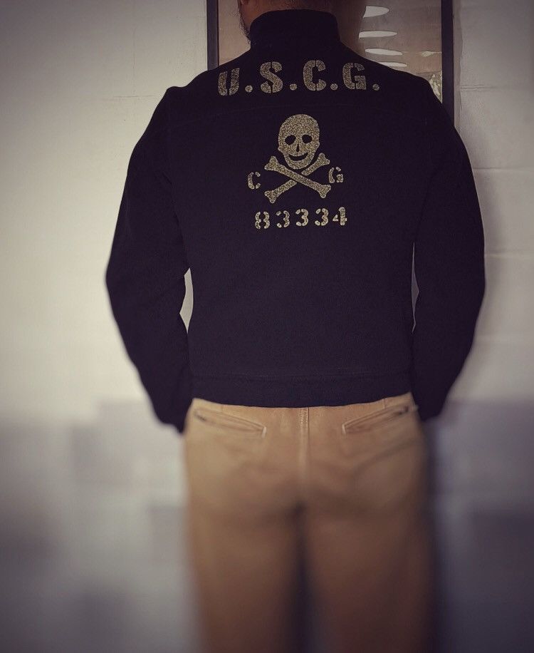 Freewheelers Freewheels Exclusive Skeleton Squadron A1 Wool Jacket- Size US L / EU 52-54 / 3 - 5 Thumbnail
