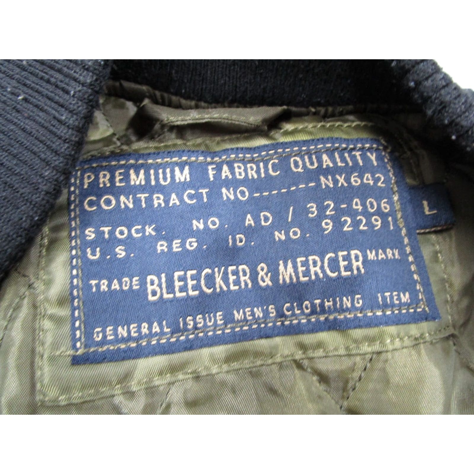 Vintage Bleecker Mercer Jacket Mens Large Green Flight Satin Full Zip MA1 Streetwear Size US L / EU 52-54 / 3 - 2 Thumbnail