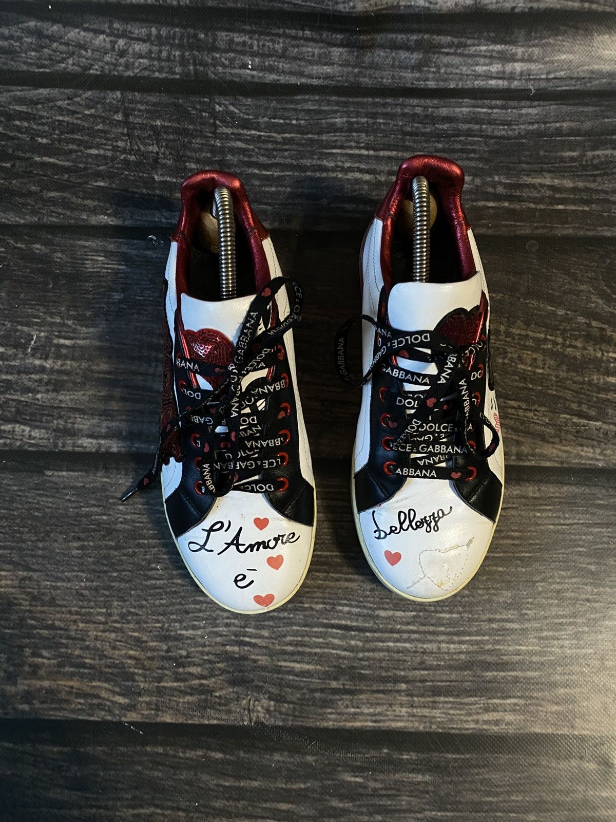 Dolce & Gabbana Dolce Gabbana Leather Low Top Sneakers Size US 8.5 / IT 38.5 - 8 Thumbnail