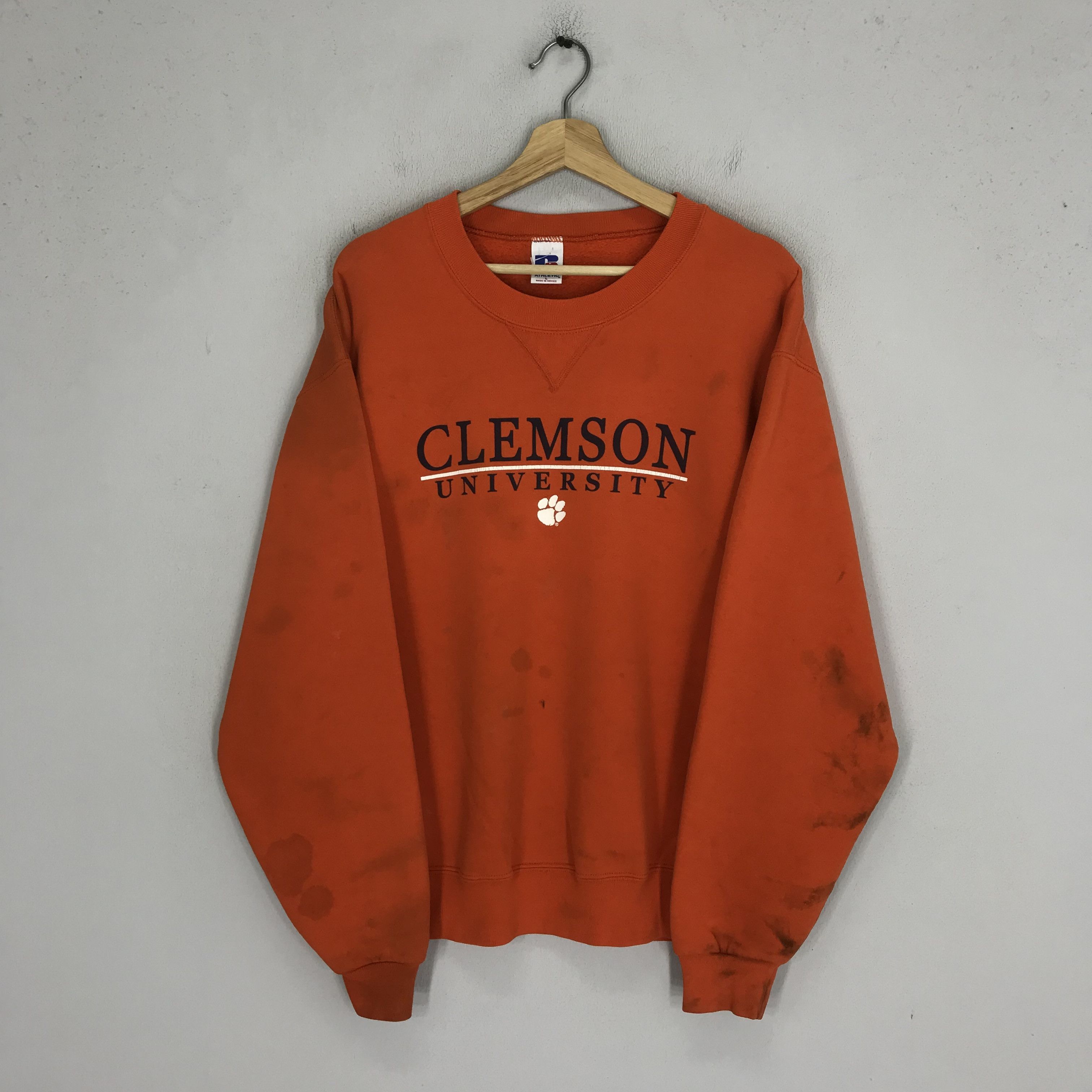 NCAA Vintage 90's Heavy Used Clemson Tigers Ncaa Orange - 311 Size US L / EU 52-54 / 3 - 1 Thumbnail