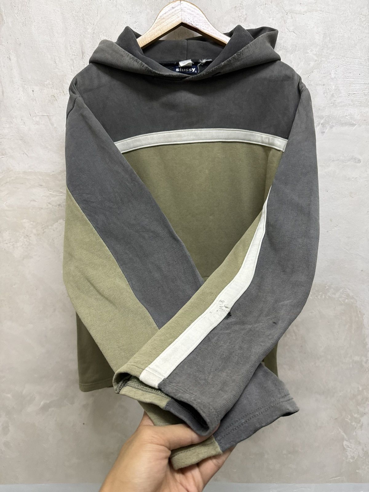Stussy Vintage 90s Distressed Stussy Sun Faded Hoodie Size US S / EU 44-46 / 1 - 8 Thumbnail