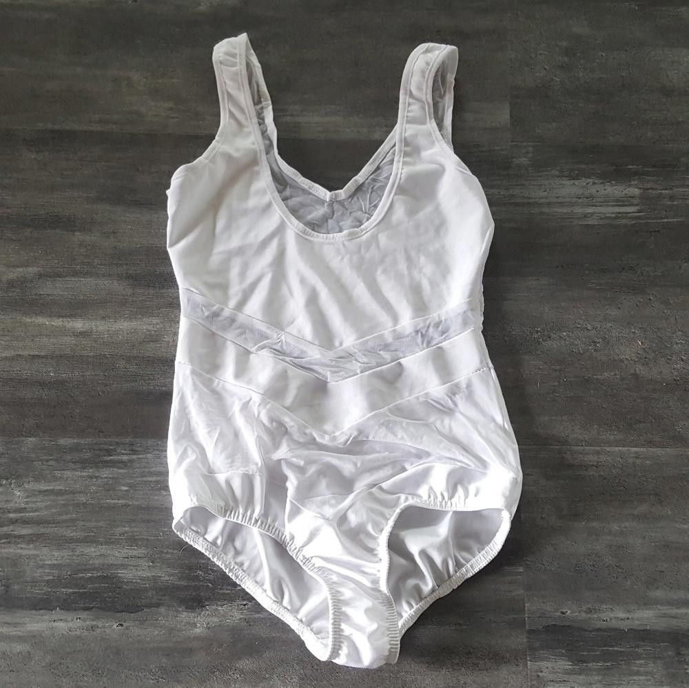 Designer White Mesh Detailed Monokini Size ONE SIZE - 1 Thumbnail