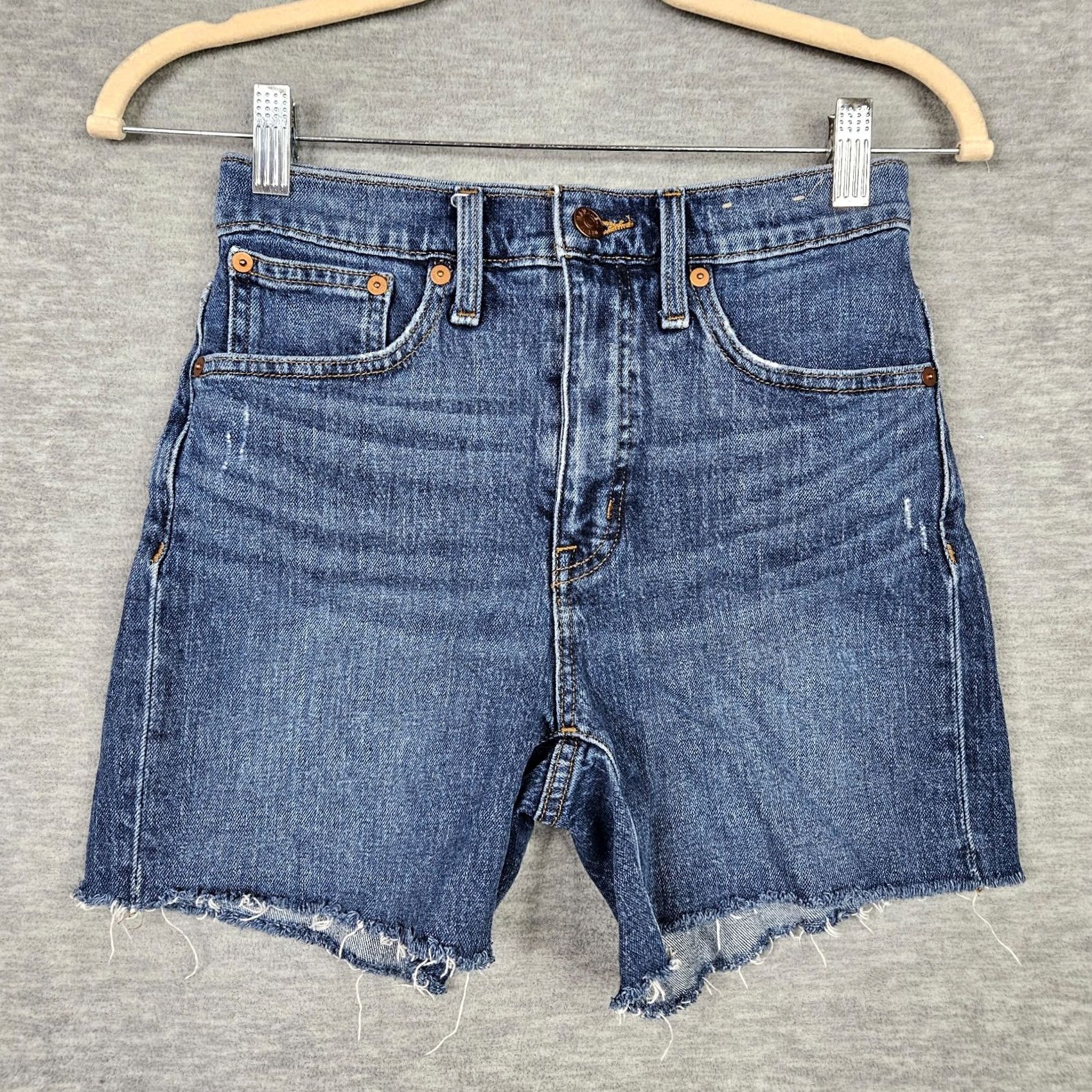 Madewell Madewell Blue Cut Off Jean High Rise Denim Short Women's Size 24 Size 42" / US 20 - 2 Thumbnail