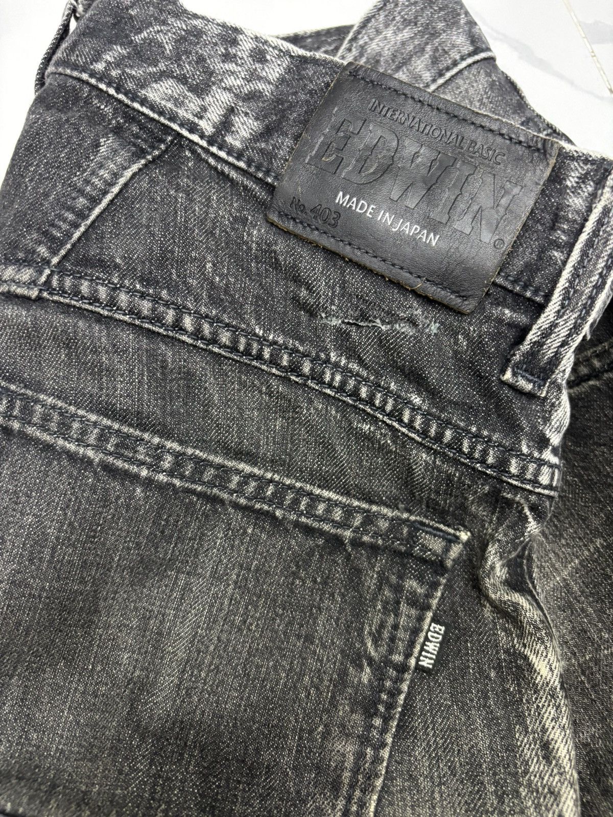 Kapital 🔥EDWIN 403 SMOKE BLACK MADE IN JAPAN DISTRESSED DENIM JEANS Size US 32 / EU 48 - 12 Thumbnail