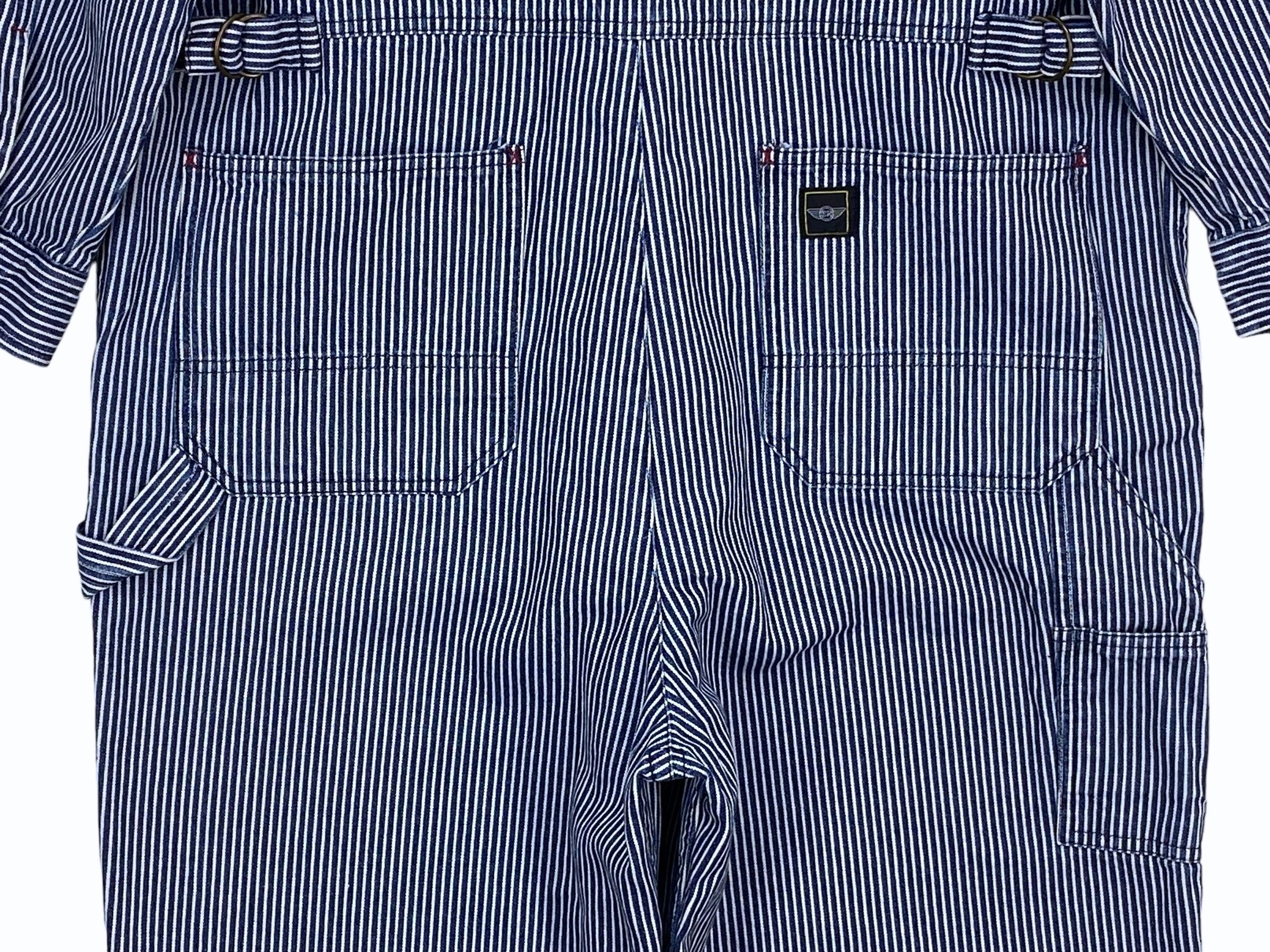 Vintage Evenriver Hickory Stripes Coverall Jumpsuit Size US 41 - 7 Thumbnail